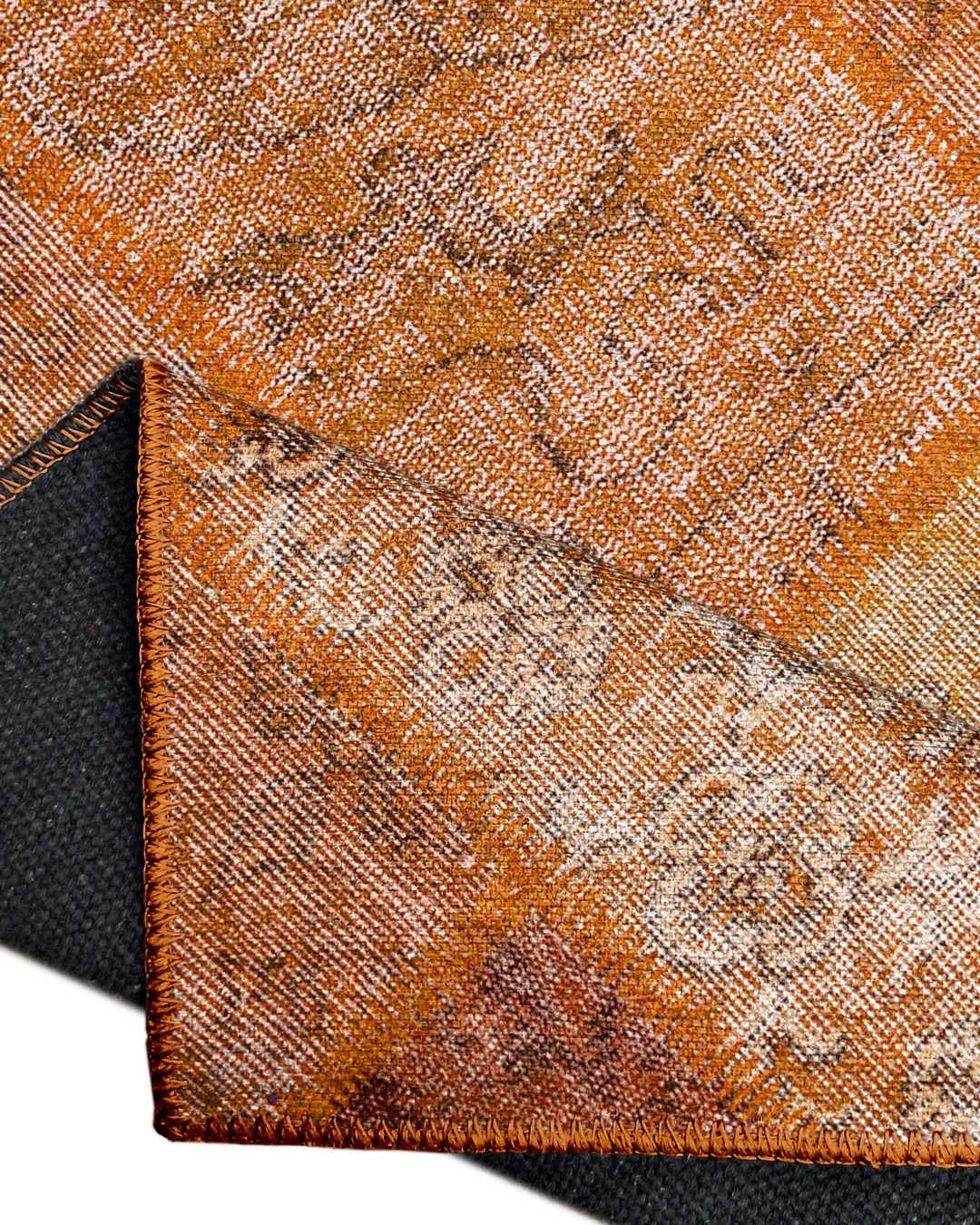 Montis Halı Mensis 27012 Turuncu Dokuma Taban Patchwork Halı