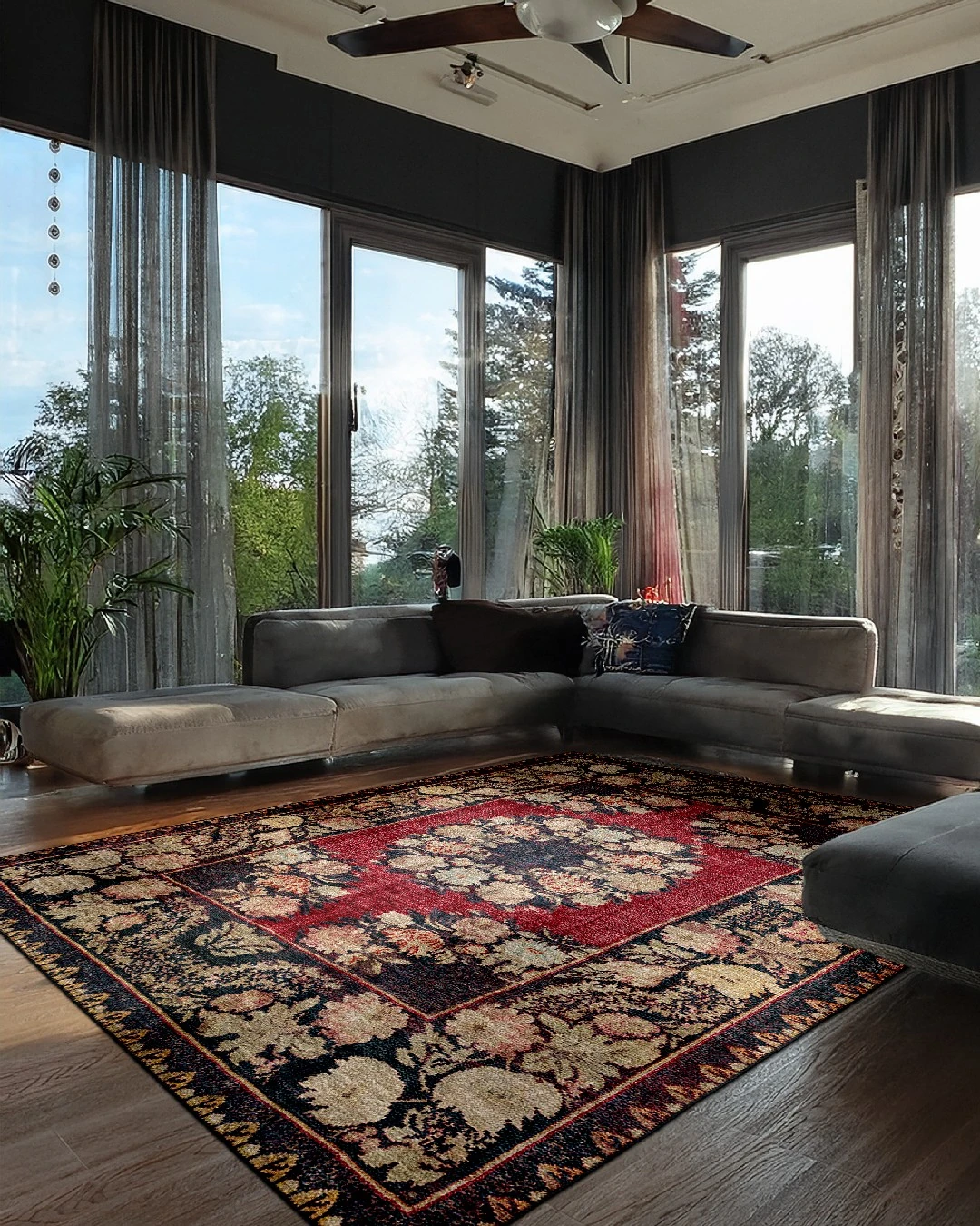 Montis Halı Patriam 38030 Kırmızı Dokuma Taban Etnik Halı - NUE2802