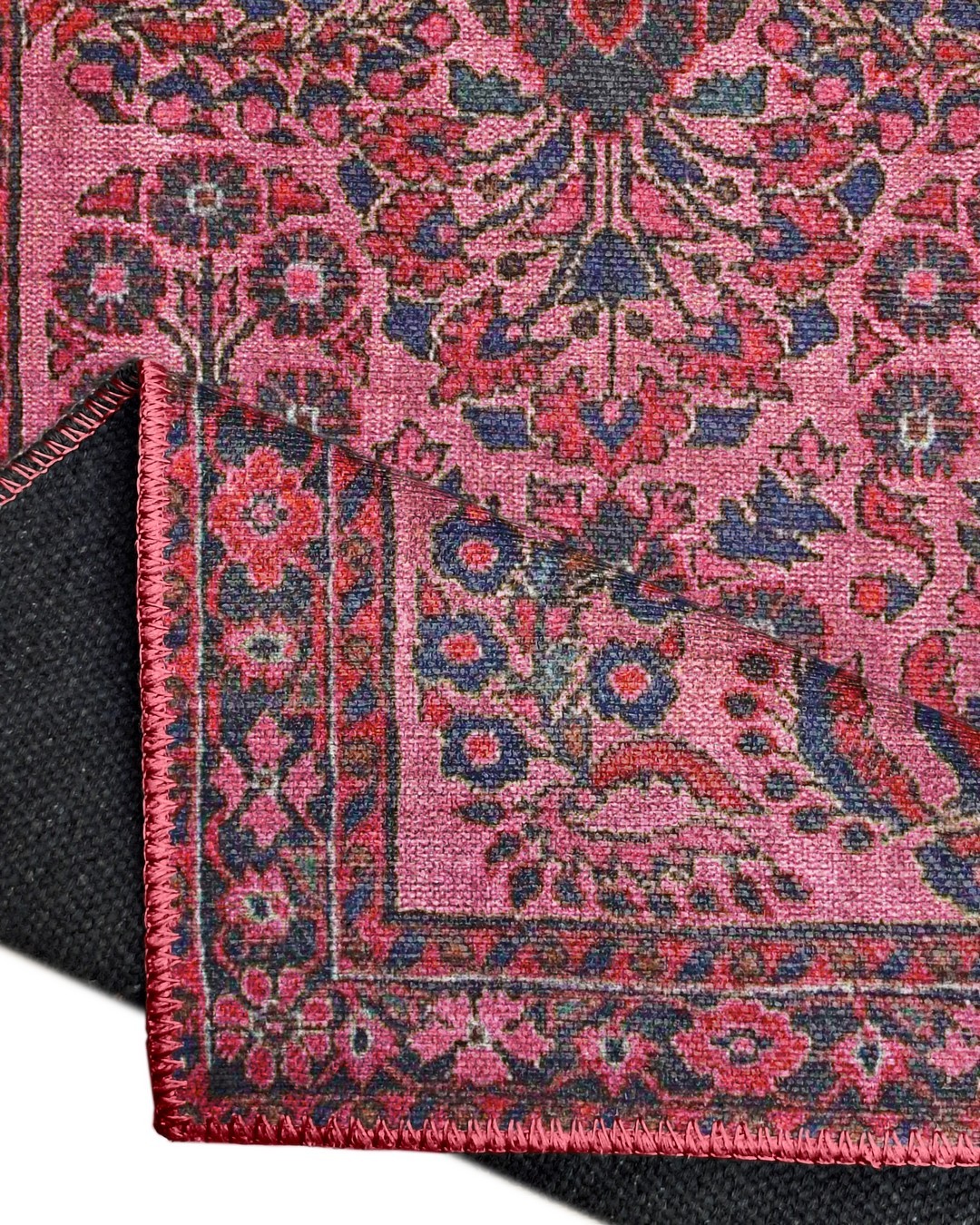Montis Halı Loci 53007 Pembe Dokuma Taban Eskitme Halı