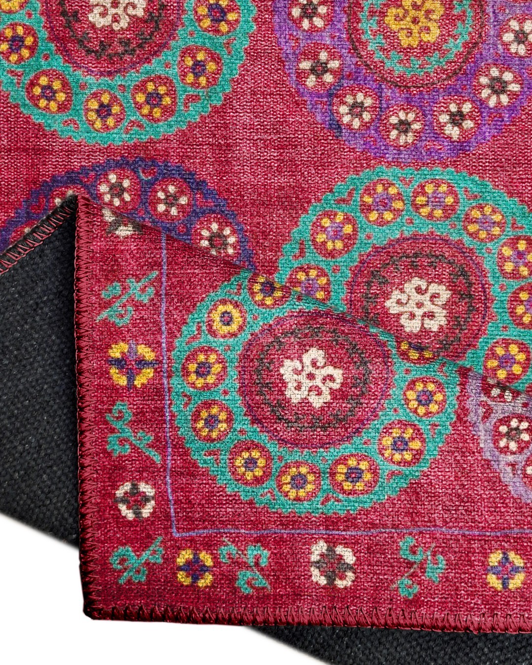 Montis Halı Vivere 35007 Fuşya Dokuma Taban Etnik Kilim Halı