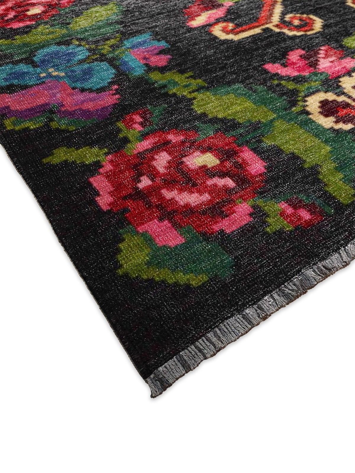 Diem 005 Dokuma Şönil Siyah Karabağ Halı - 200x300