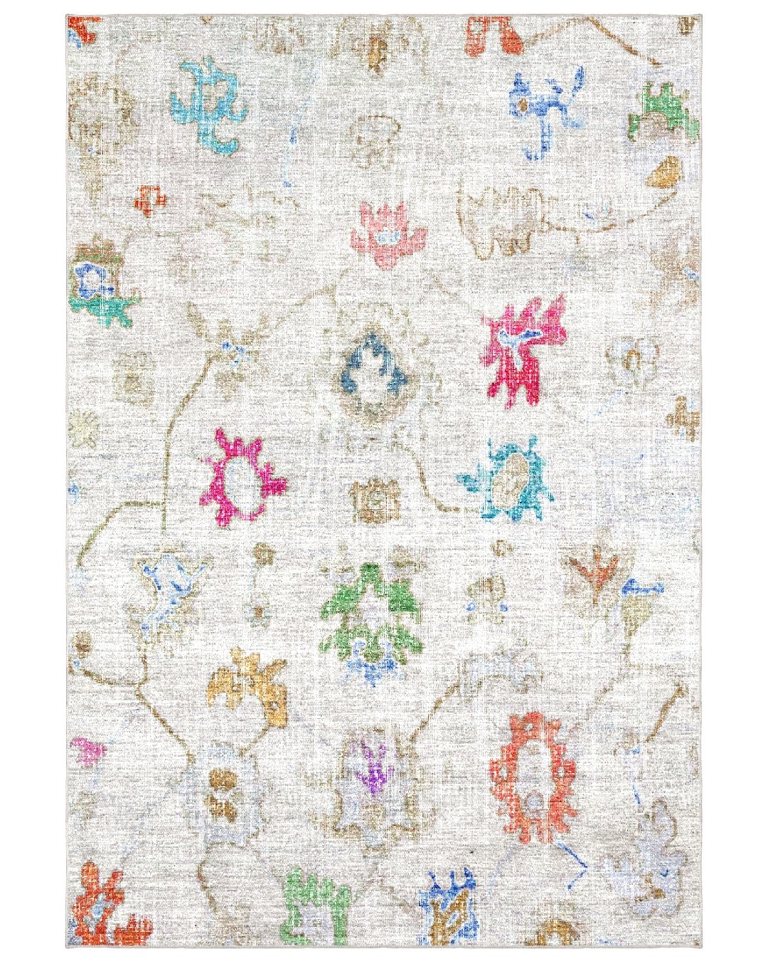 Montis Halı Amantes 88012 Beyaz Dokuma Taban Modern Uşak Halı