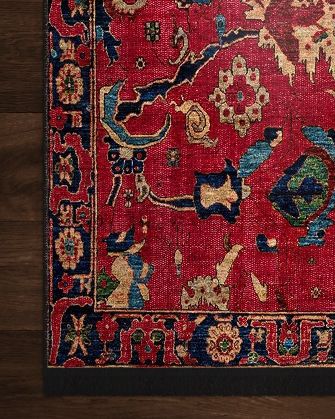 Montis Halı Gratia 166008 Kırmızı Parlak Yumuşak Dokuma Taban Renkli Otantik Halı