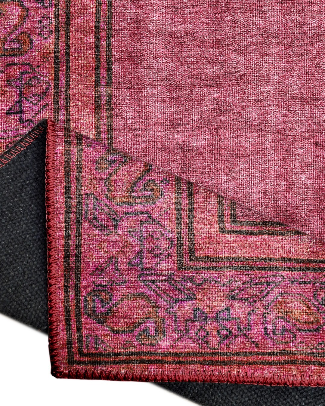 Montis Halı Delocis 26028 Fuşya Dokuma Taban Vintage Halı