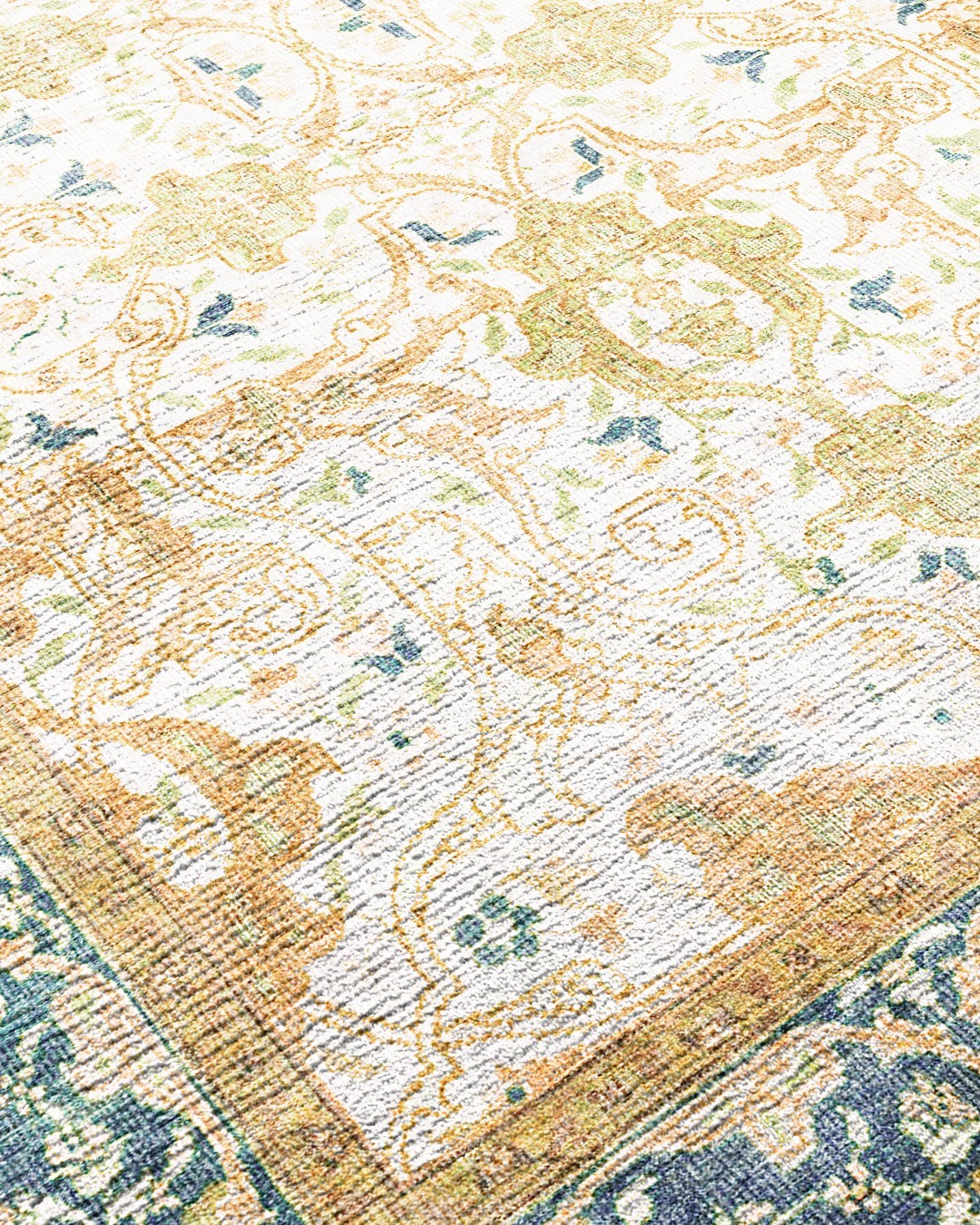 Montis Halı Delocis 26024 Krem Mavi Dokuma Taban Vintage Halı
