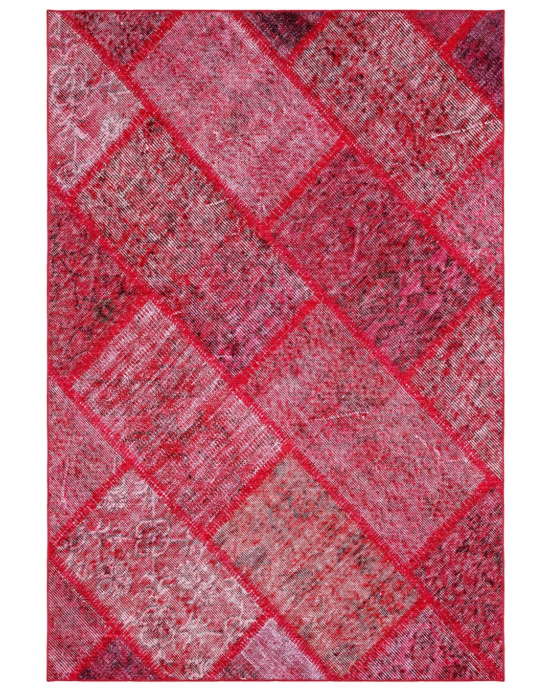 Montis Halı Mensis 27011 Fuşya Dokuma Taban Patchwork Halı