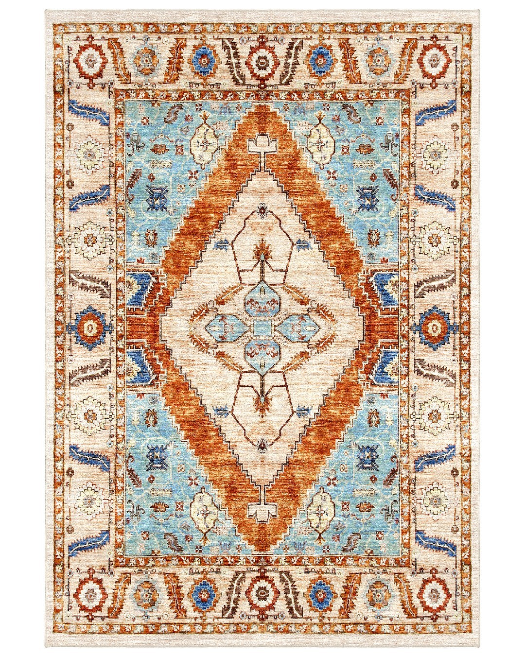 Montis Halı Delocis 26052 Turuncu Dokuma Taban Vintage Halı