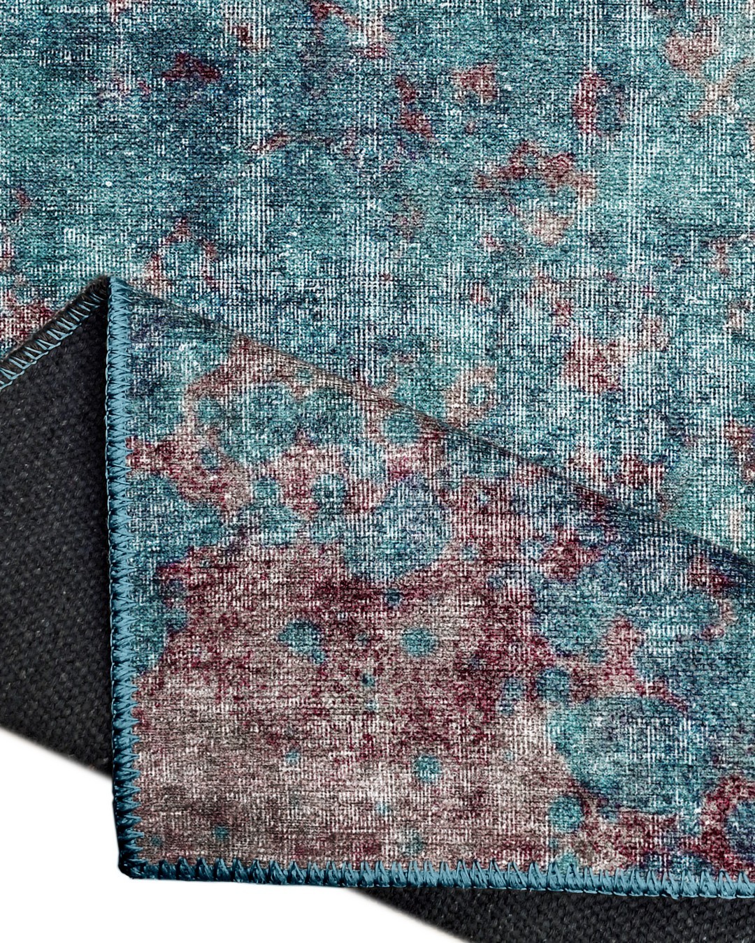 Montis Halı Pluvia 80032 Turkuaz Dokuma Taban Modern Halı