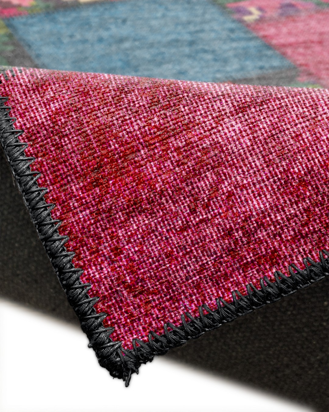 Montis Halı Mensis 27027 Siyah Dokuma Taban Patchwork Halı