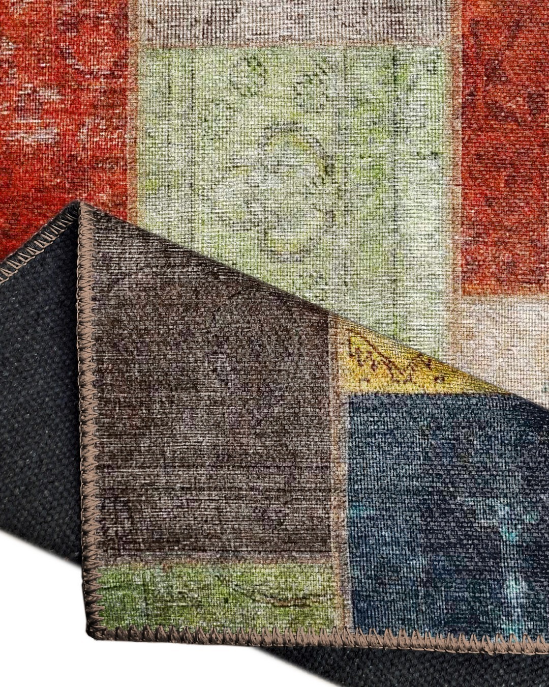 Montis Halı Mensis 27002 Dokuma Taban Patchwork Halı