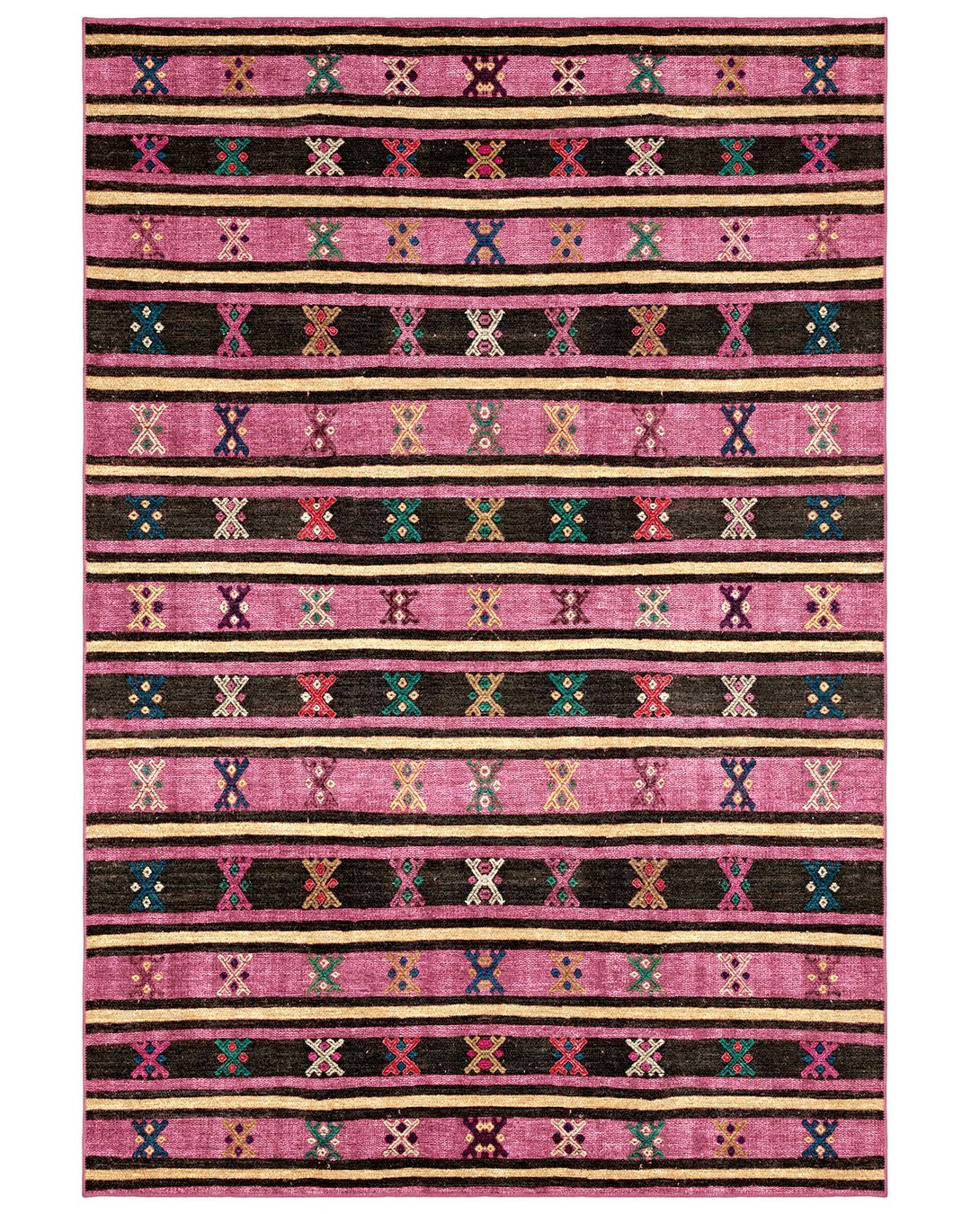 Montis Halı Vivere 35003 Pembe Dokuma Taban Etnik Kilim Halı