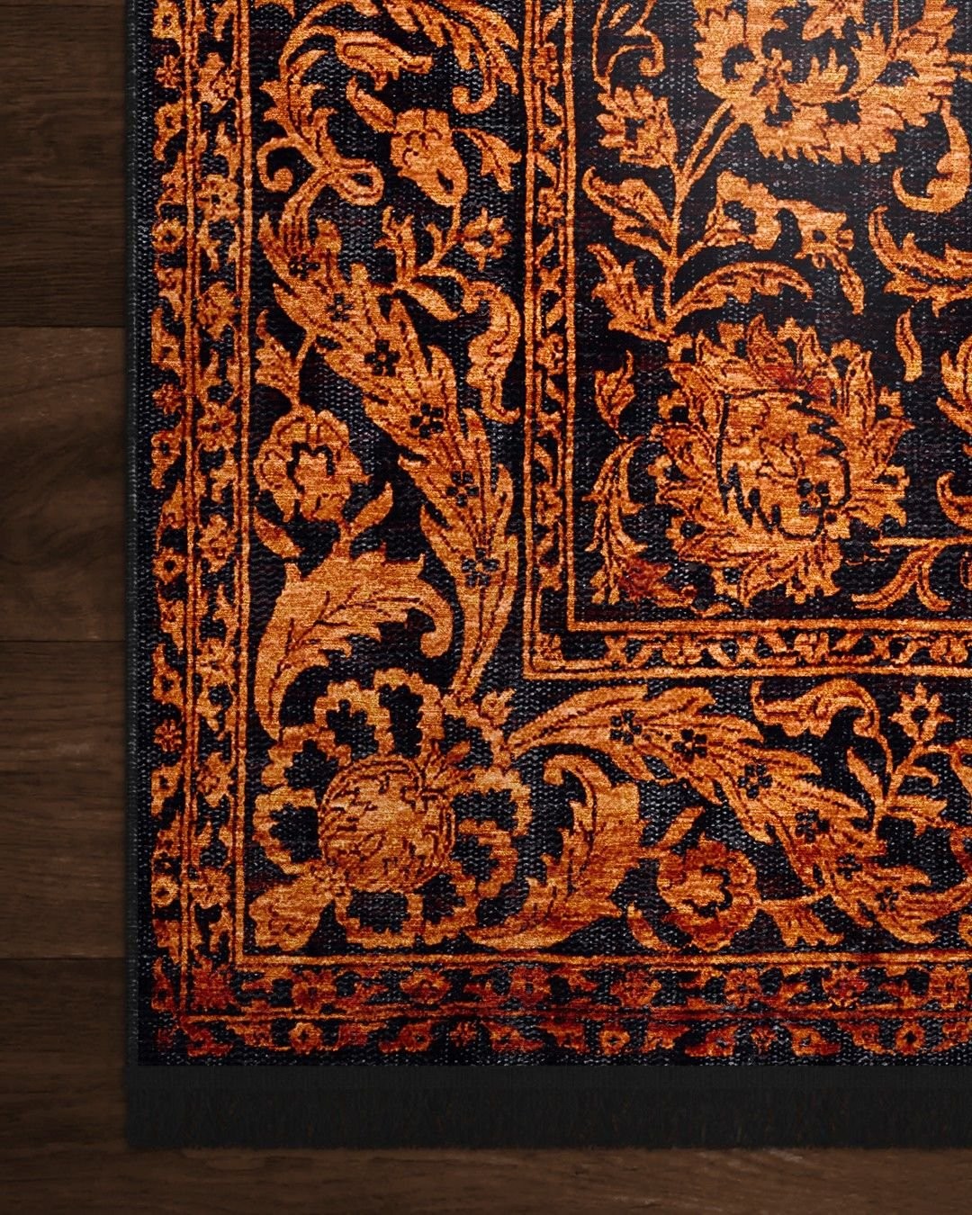 Montis Halı Vetus 390007 Turuncu Parlak Yumuşak Dokuma Taban Eskitme Halı