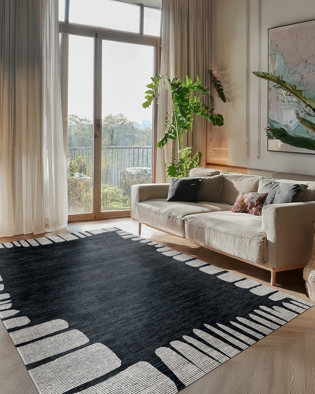 Montis Halı Hodie 281003 Loop Dokuma Yumuşak Şönil Antrasit Modern Halı