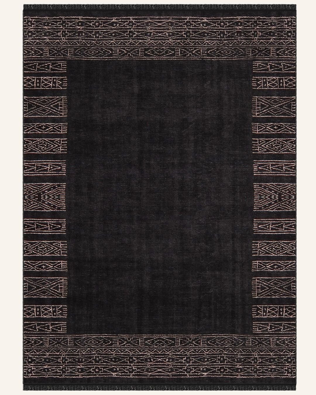 Montis Halı Filum 960062 Siyah Parlak Yumuşak Dokuma Taban Modern Halı