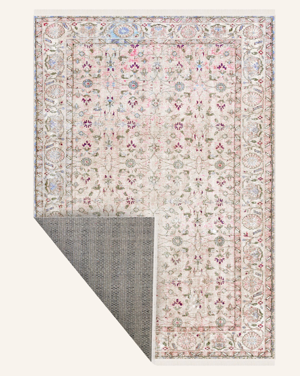 Vetus 016 Yumuşak Bambu Doku Beyaz Halı - 200x300