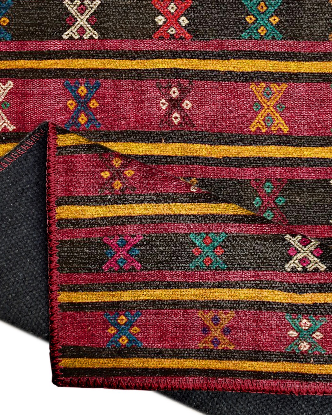 Montis Halı Vivere 35002 Kırmızı Dokuma Taban Etnik Kilim Halı