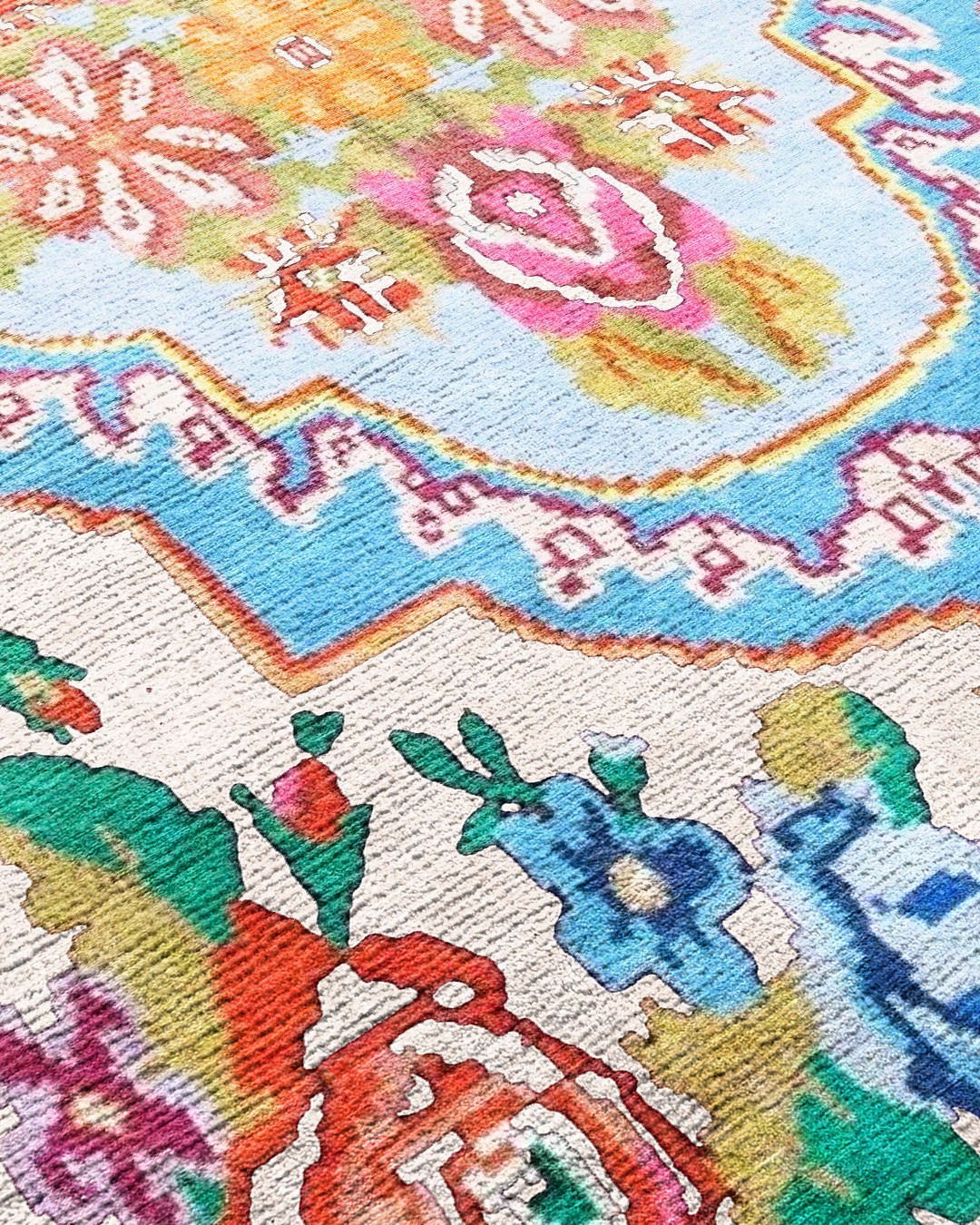 Montis Halı Diem 63065 Krem Renkli Dokuma Taban Karabağ Halı
