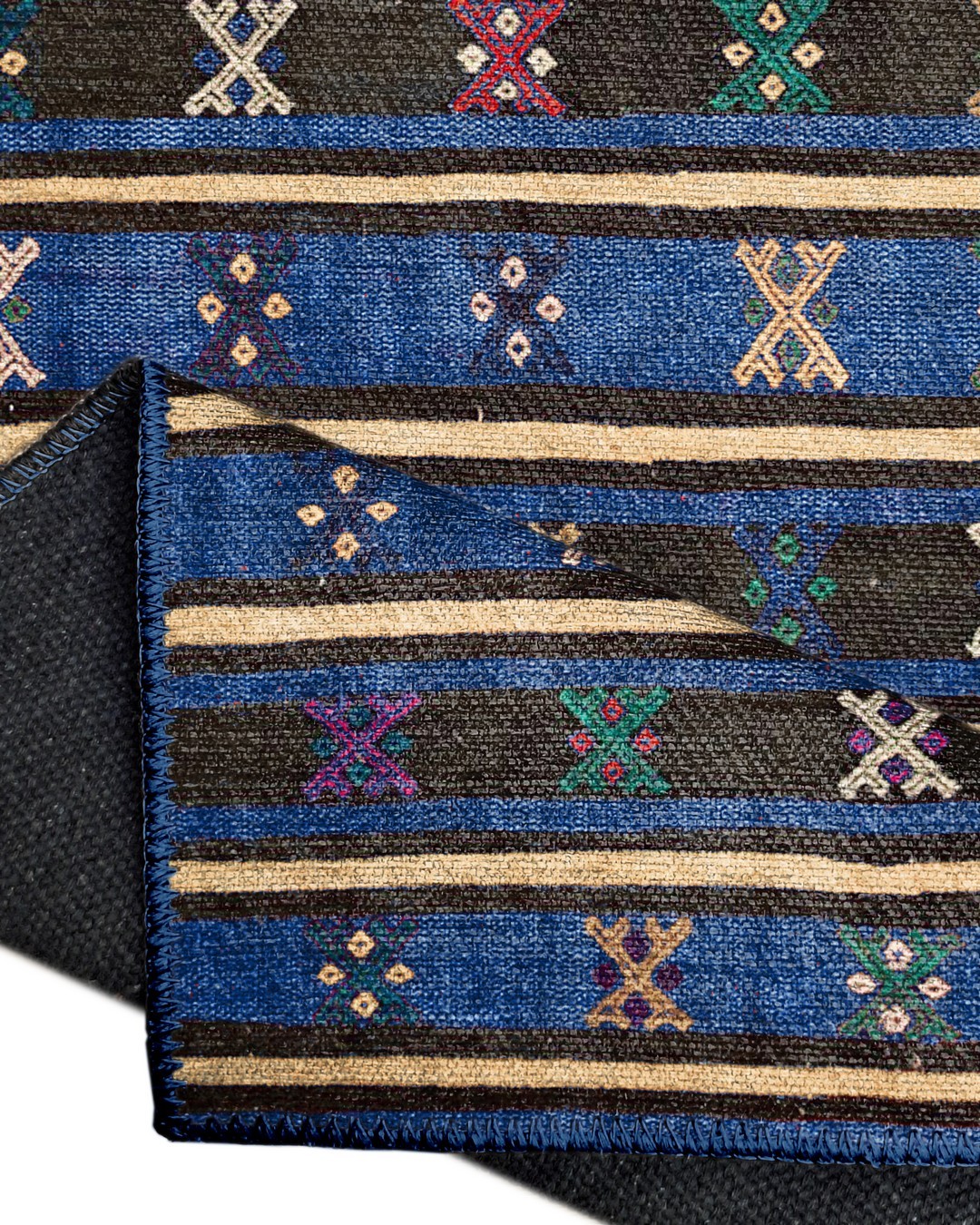 Montis Halı Vivere 35004 Lacivert Dokuma Taban Etnik Kilim Halı