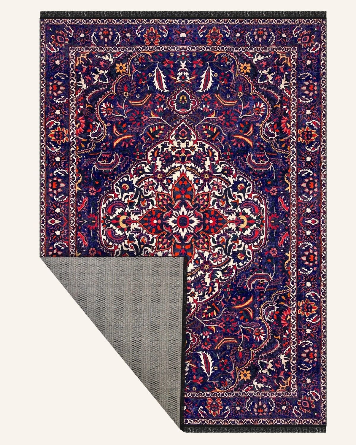 Montis Halı Gratia 166012 Lacivert Parlak Yumuşak Dokuma Taban Renkli Otantik Halı