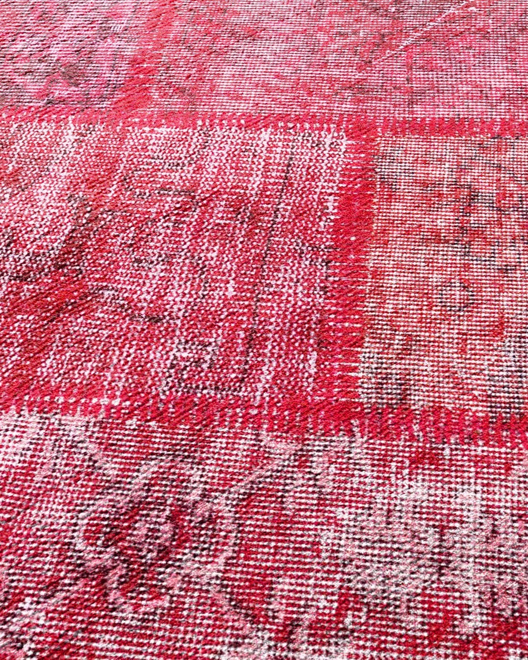 Montis Halı Mensis 27011 Fuşya Dokuma Taban Patchwork Halı