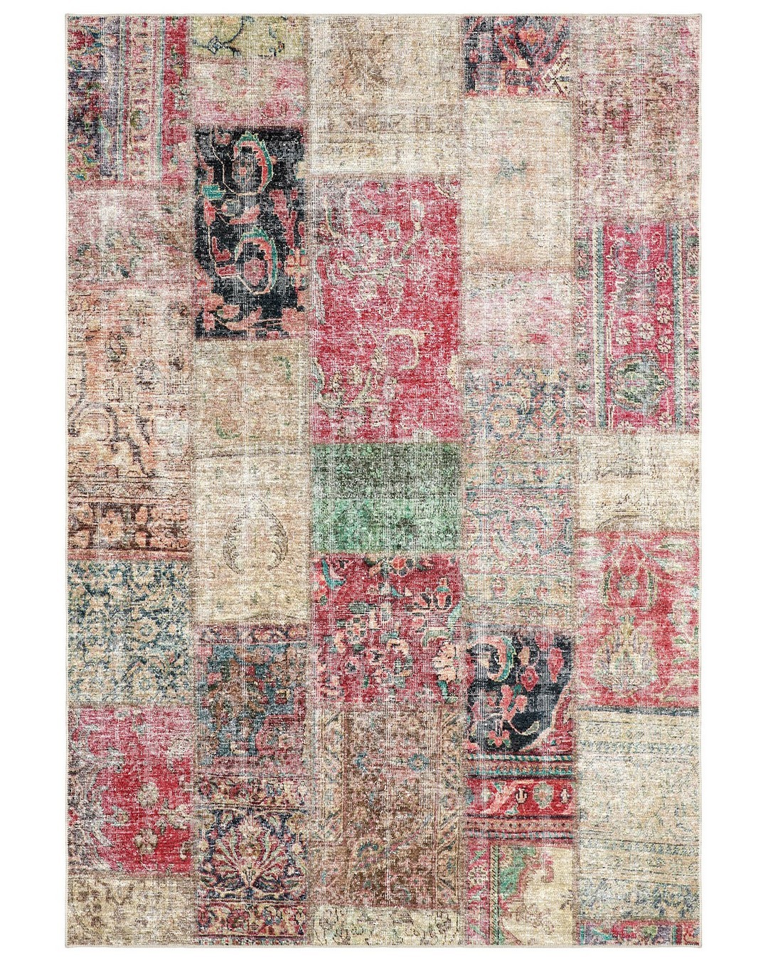 Montis Halı Mensis 27031 Bej Dokuma Taban Patchwork Halı