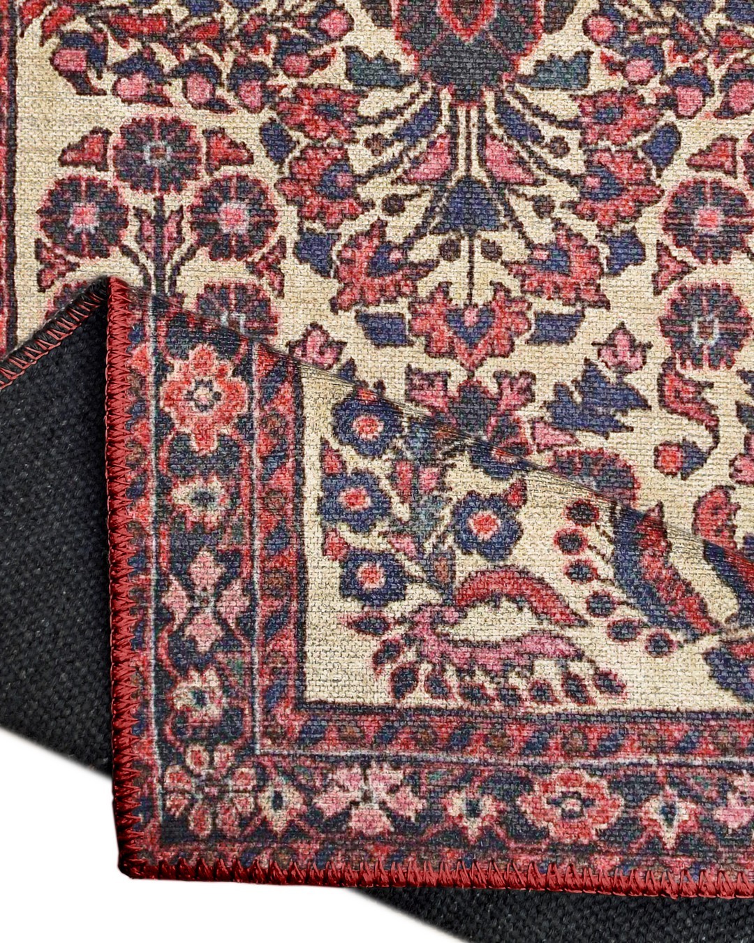 Montis Halı Loci 53006 Kahverengi Krem Dokuma Taban Eskitme Halı
