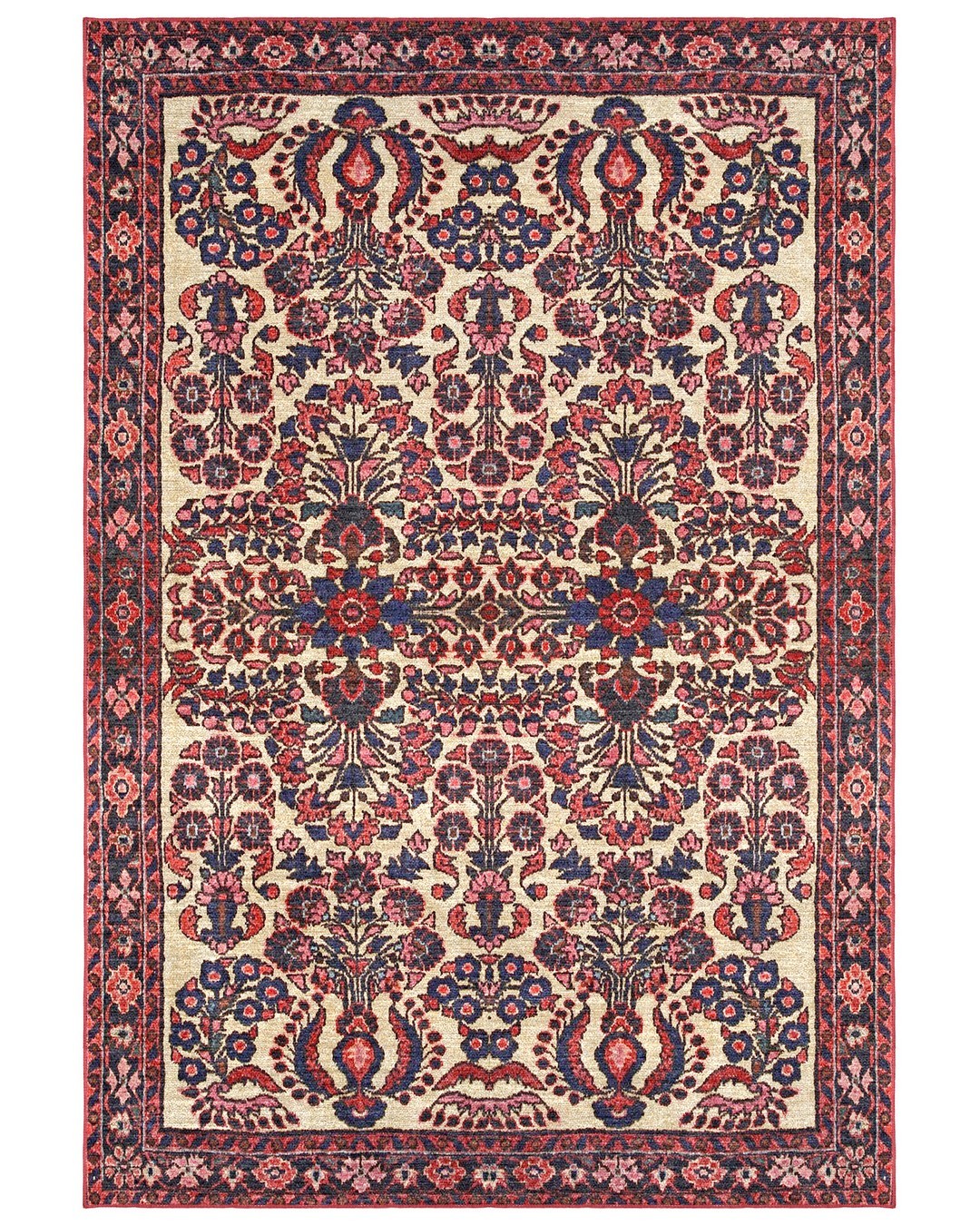 Montis Halı Loci 53006 Kahverengi Krem Dokuma Taban Eskitme Halı