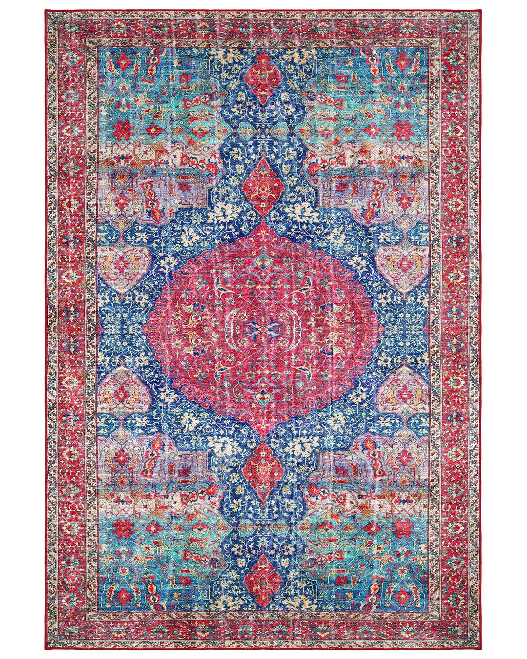 Montis Halı Delocis 26016 Mavi Dokuma Taban Vintage Halı
