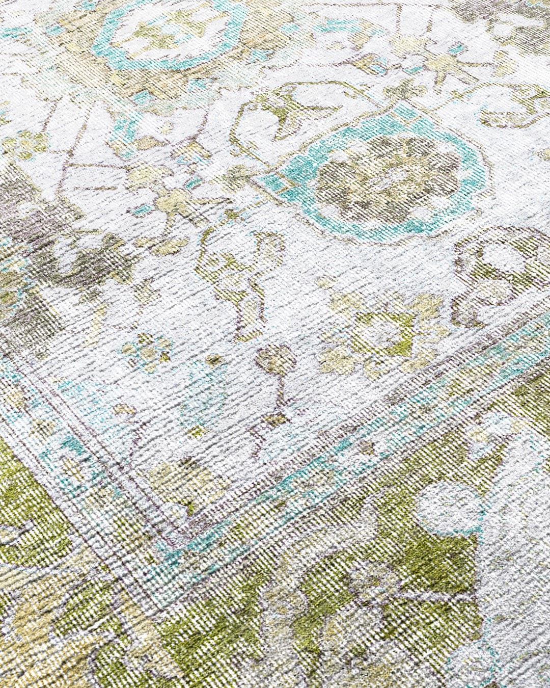 Montis Halı Delocis 26036 Yeşil Dokuma Taban Vintage Halı