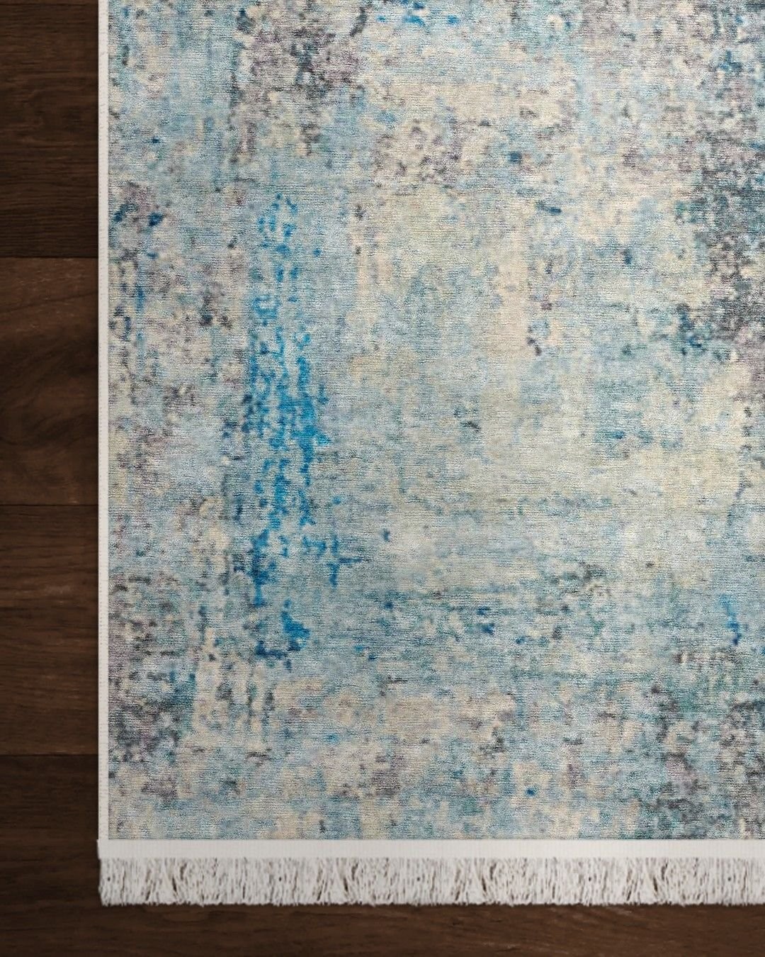 Montis Halı Filum 960034 Krem Mavi Parlak Yumuşak Dokuma Taban Modern Halı