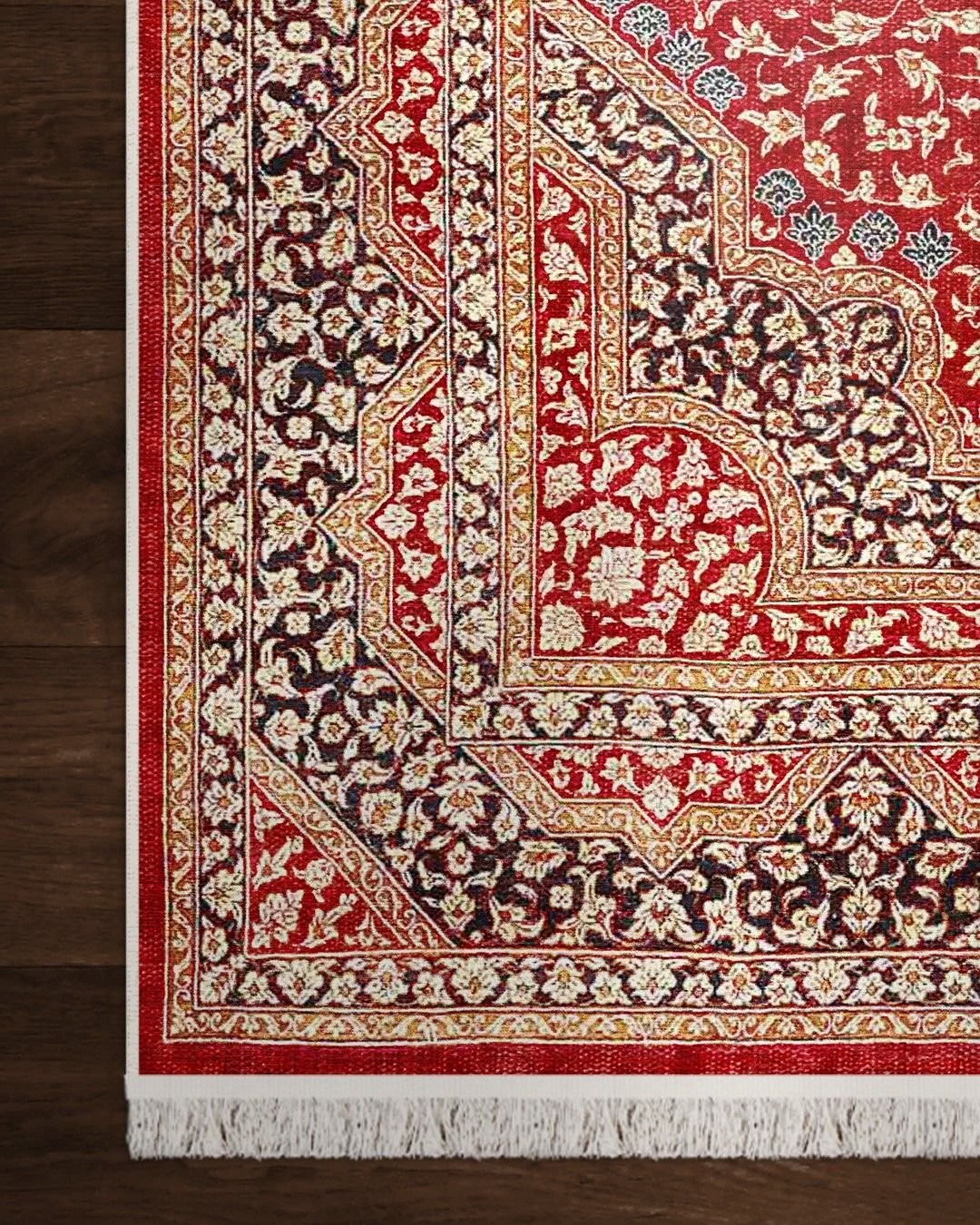 Montis Halı Aurum 454069 Kırmızı Parlak Yumuşak Dokuma Taban Otantik Halı
