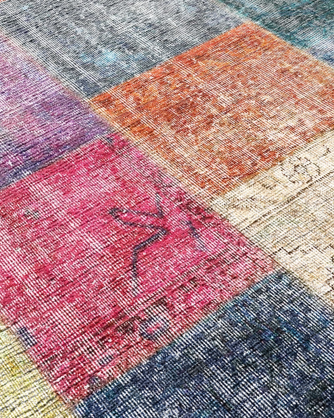Montis Halı Mensis 27032 Multi Dokuma Taban Patchwork Halı