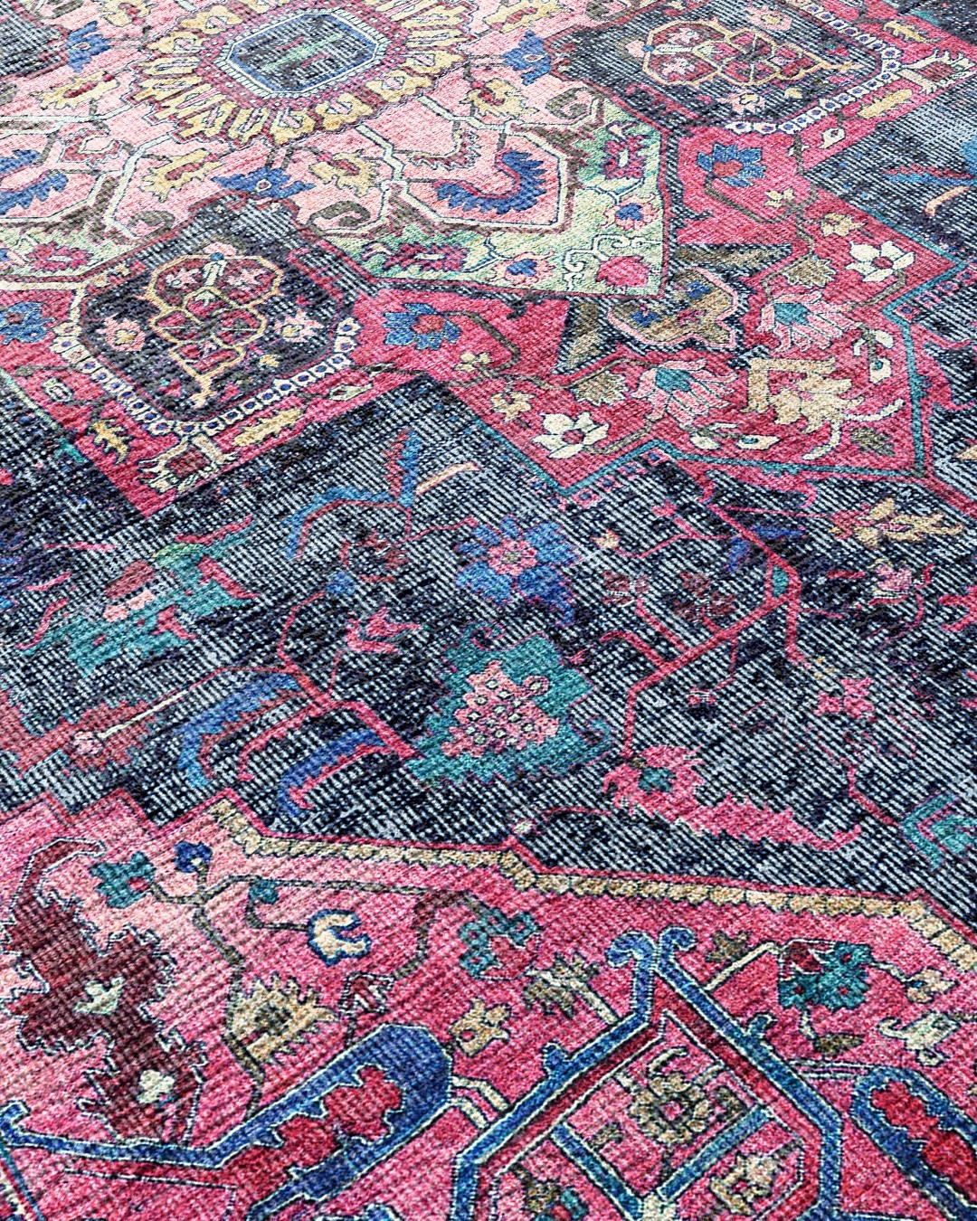 Montis Halı Delocis 26018 Lacivert Dokuma Taban Vintage Halı