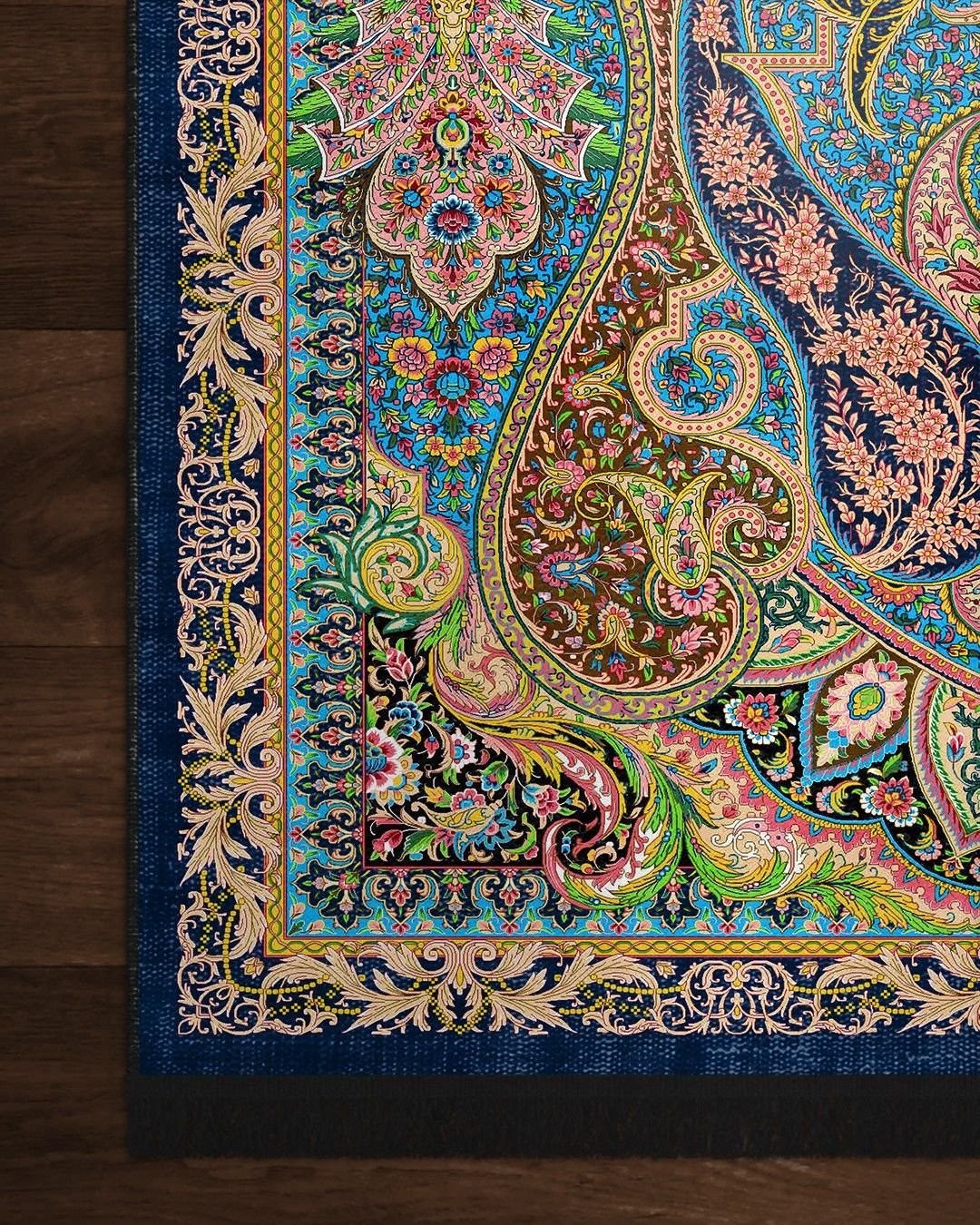 Montis Halı Aurum 454054 Renkli Parlak Yumuşak Dokuma Taban Otantik Halı