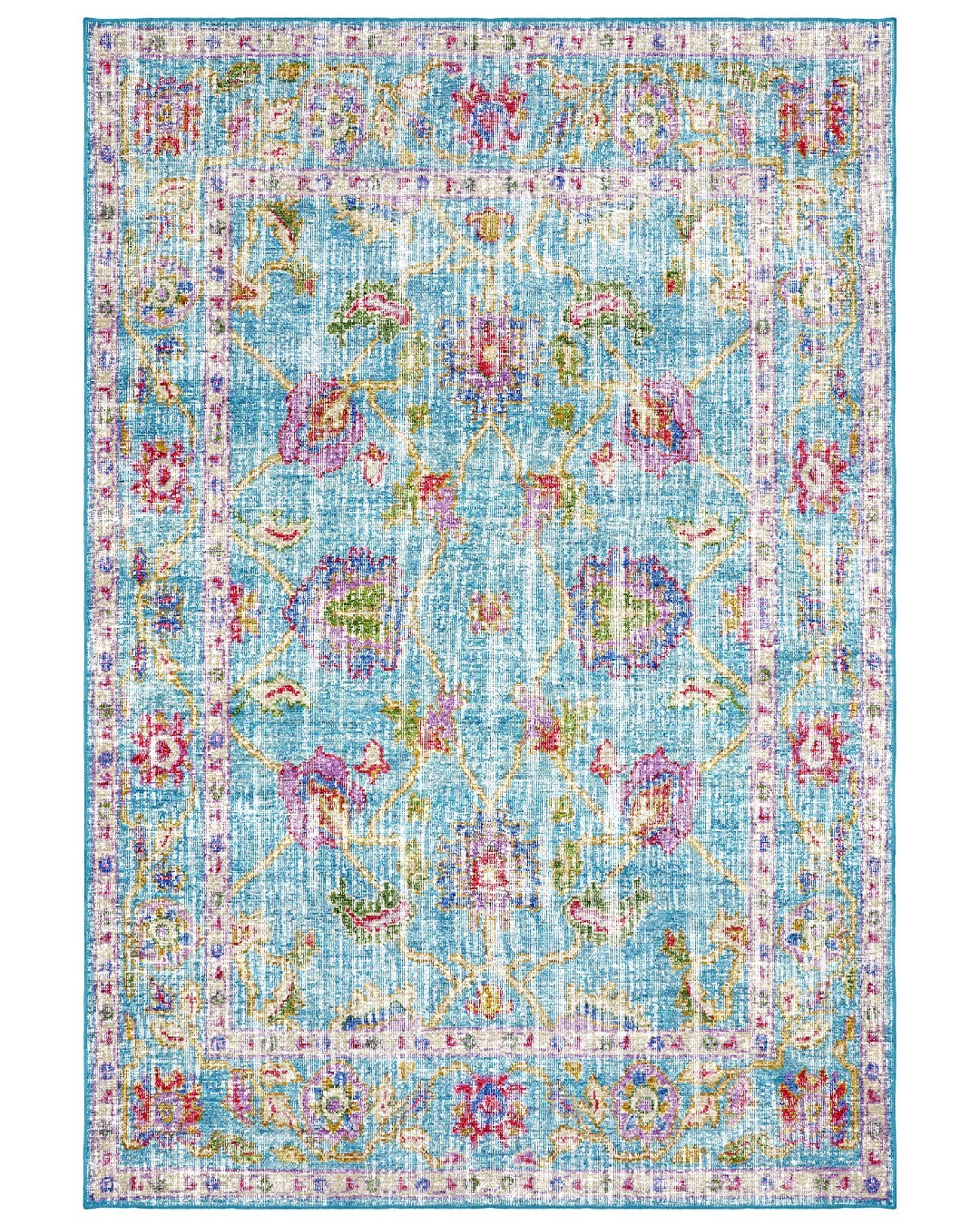Montis Halı Delocis 26048 Mavi Dokuma Taban Vintage Halı