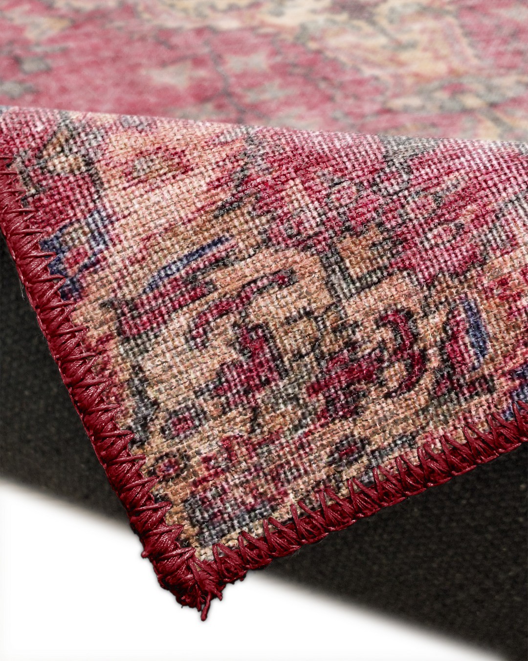 Montis Halı Hedera 19003 Kırmızı Dokuma Taban Eskitme Halı