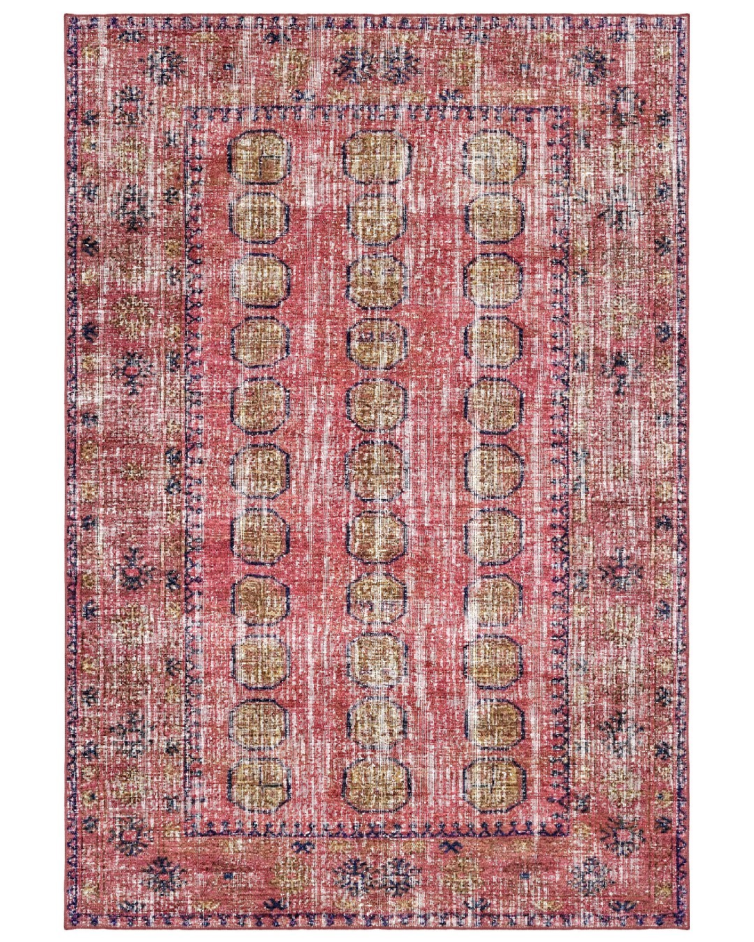 Montis Halı Delocis 26037 Pembe Dokuma Taban Vintage Halı