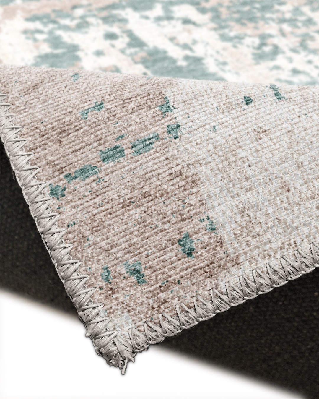 Montis Halı Mores 28041 Dokuma Taban Modern Krem Yeşil Halı
