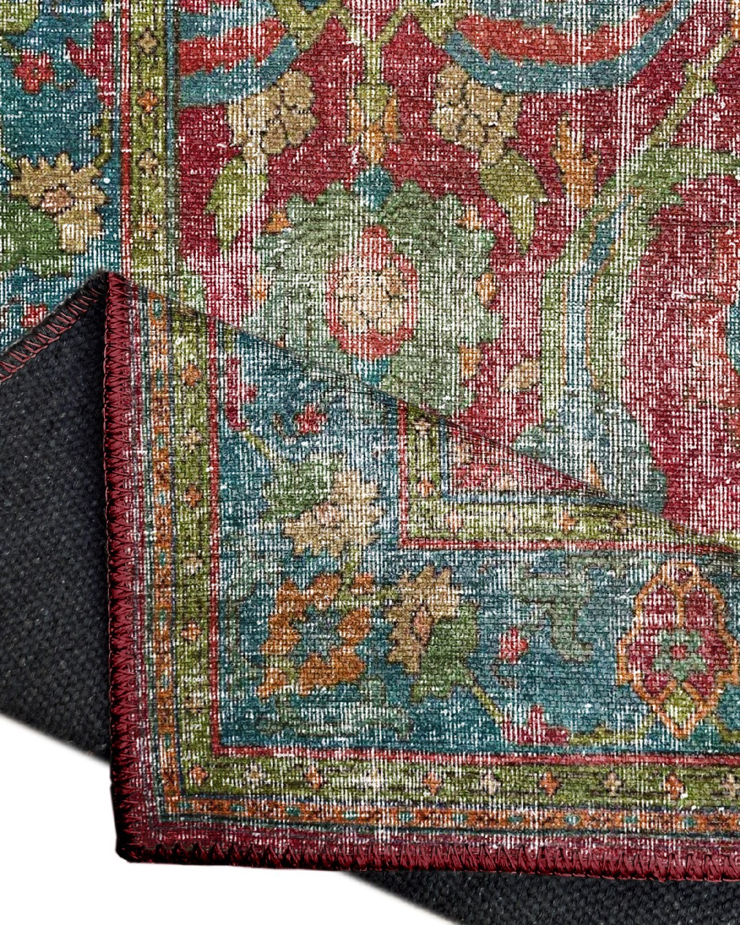 Montis Halı Delocis 26040 Bordo Dokuma Taban Vintage Halı