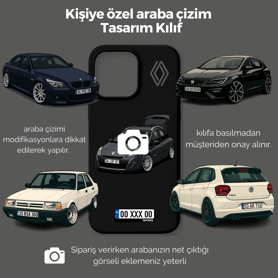 Kişiye Özel Araç Çizim Tasarım Kılıf