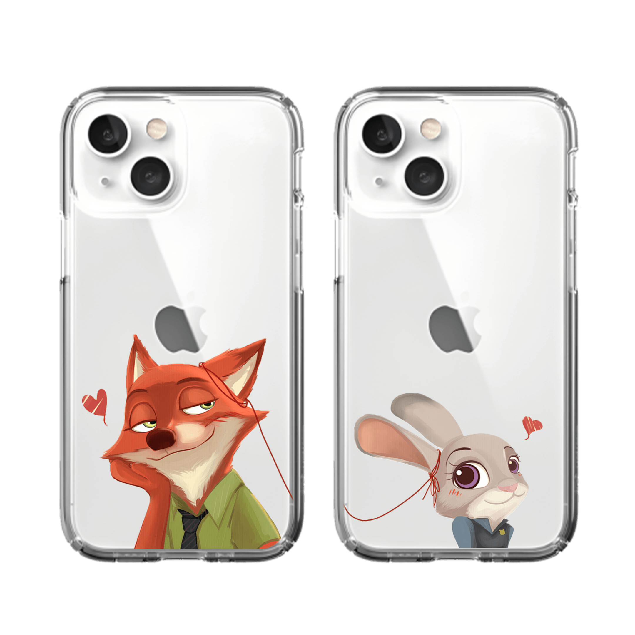 Nick ve Judy Couple Şeffaf Kılıf