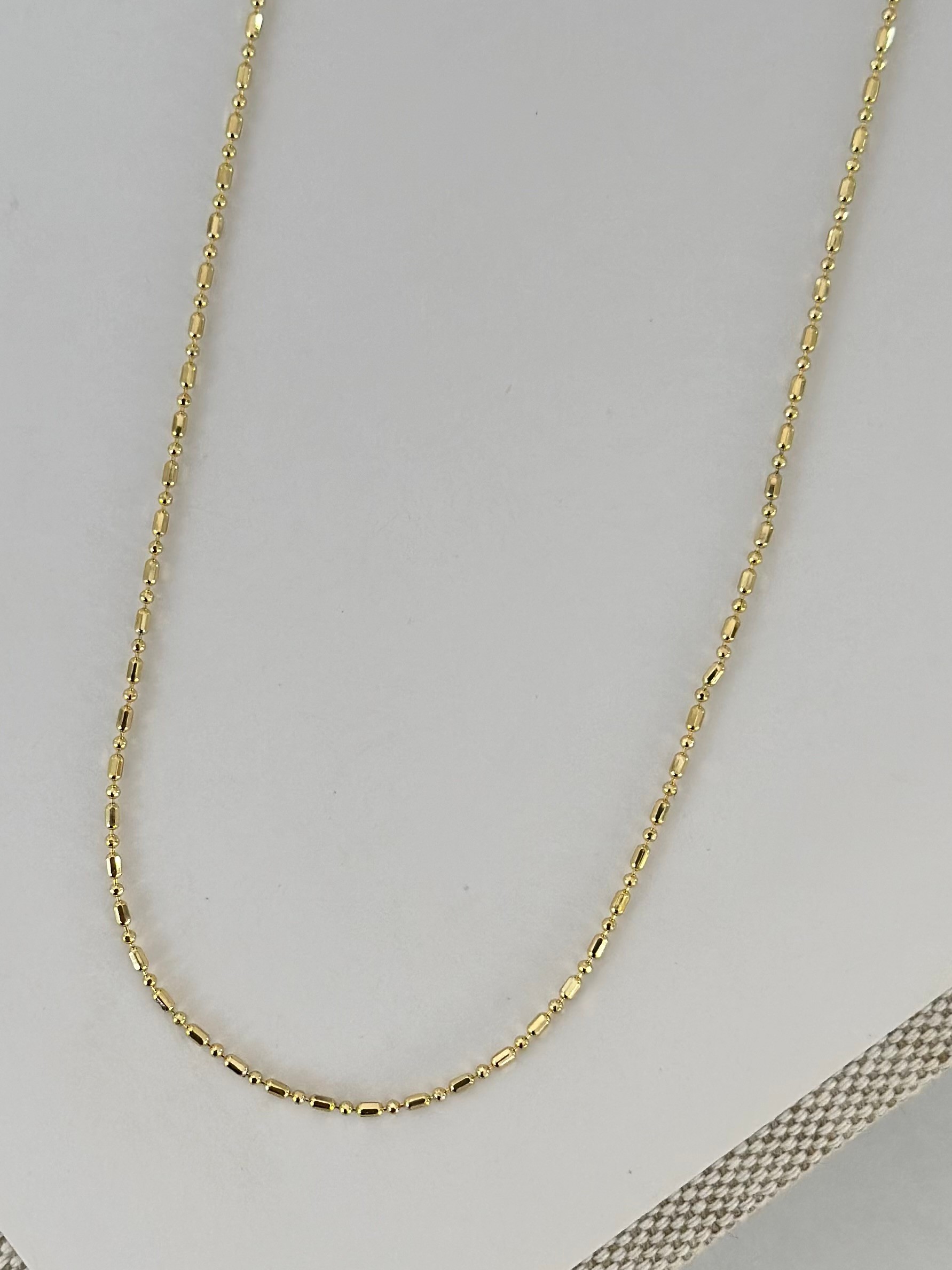 Mini Topçuk 14K Renk Zincir Kolye