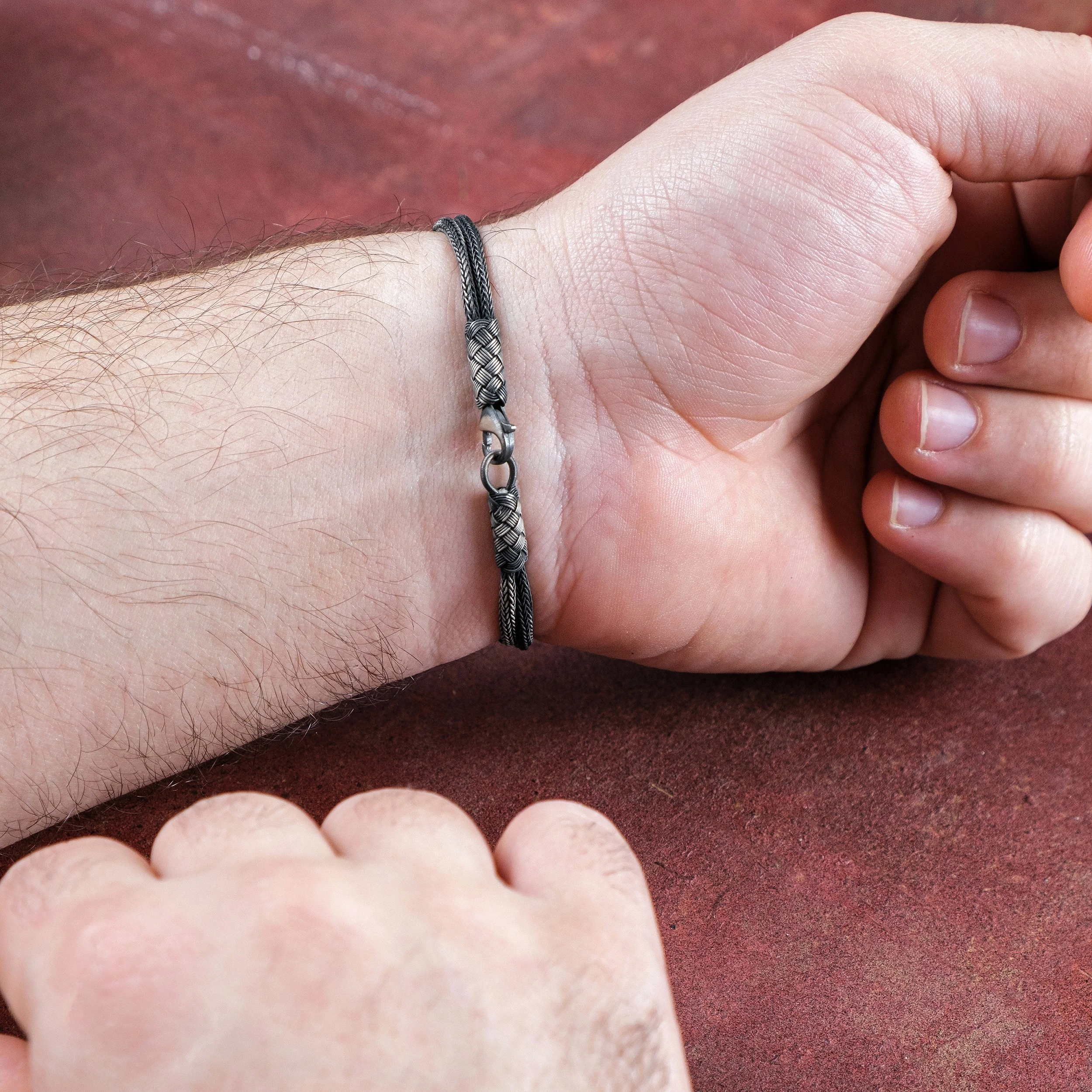 El Örgüsü 999 Ayar Saf Gümüş Bileklik - Unisex Model