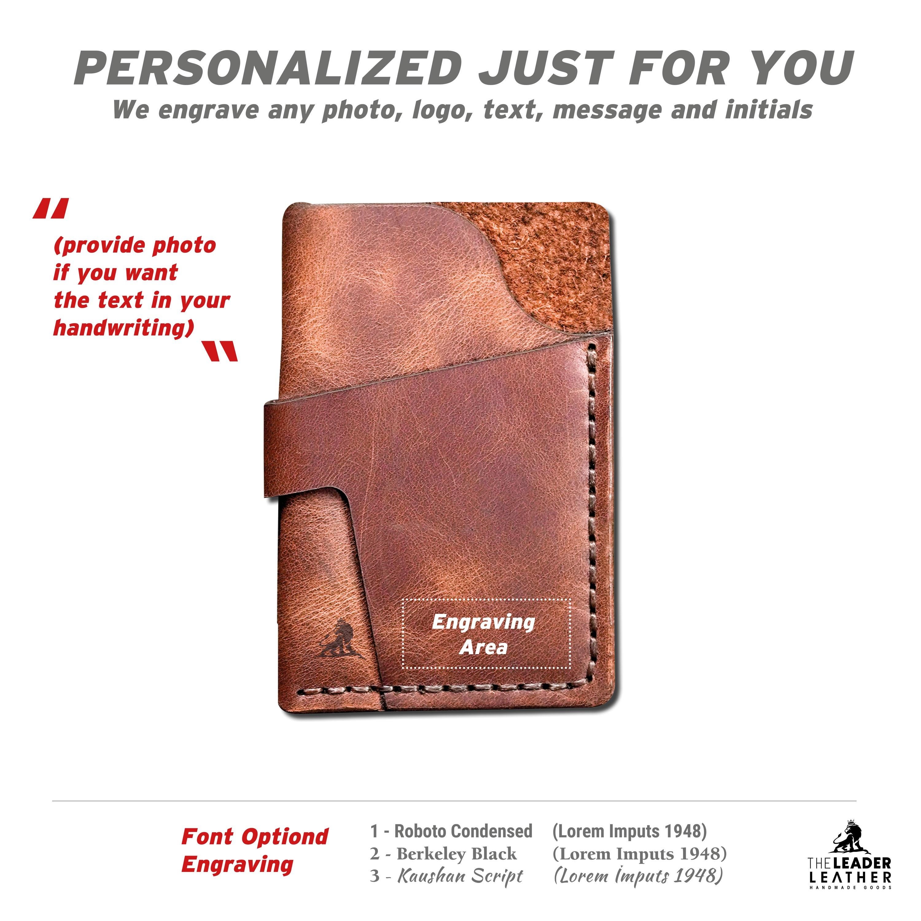 Card Holder - A minimalist Gift For Your Loved Ones - A Great Wallet And Card Holder That Will Reflect Your Style - Laser Engraving Free