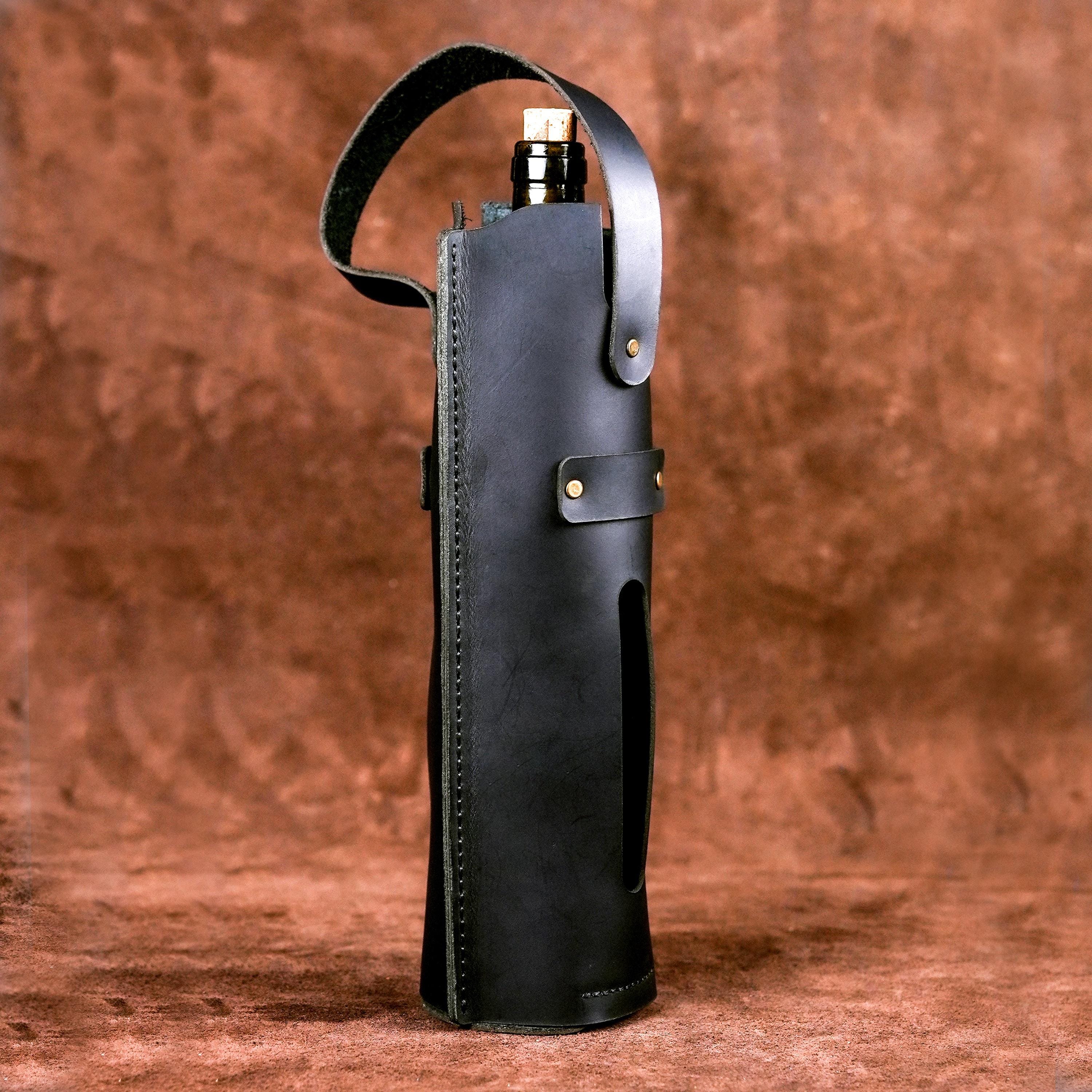 Leather Wine Bag – 100% Handmade Original – Elegant, Durable and Unique Design