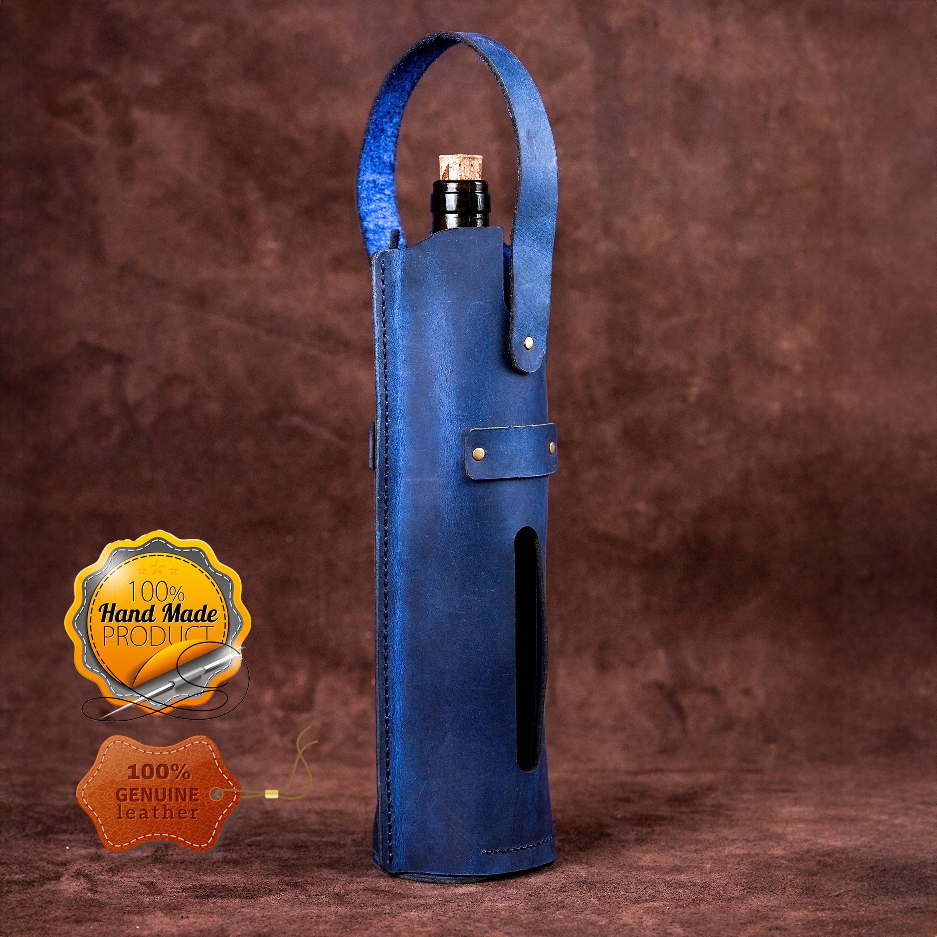 Leather Wine Bag – 100% Handmade Original – Elegant, Durable and Unique Design