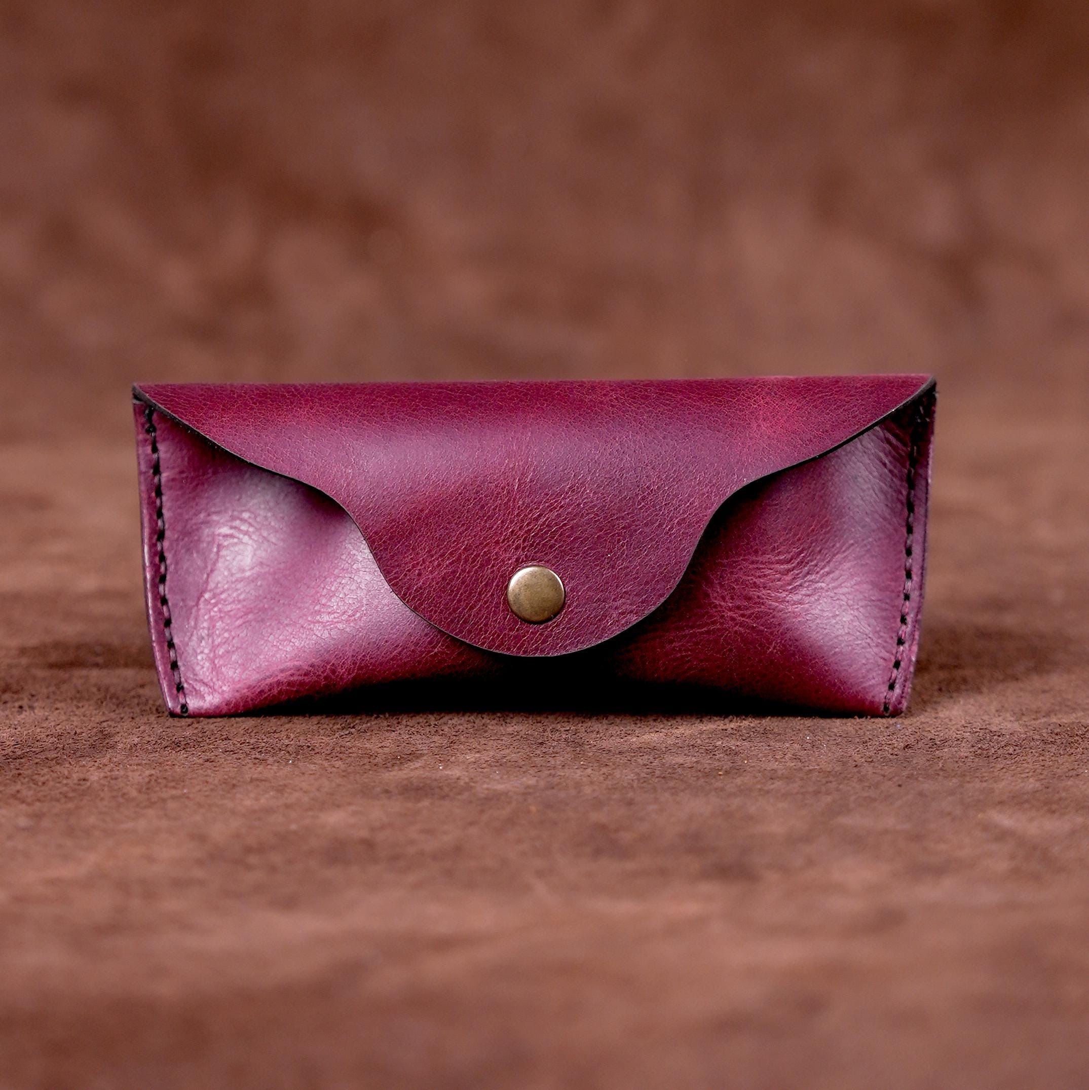 Sunglasses Case / Handmade Leather Sunnies Case / Sunglasses Holder / Full Grain Leather Glasses Sleeve / Ray Ban Case  / Genuine Leather