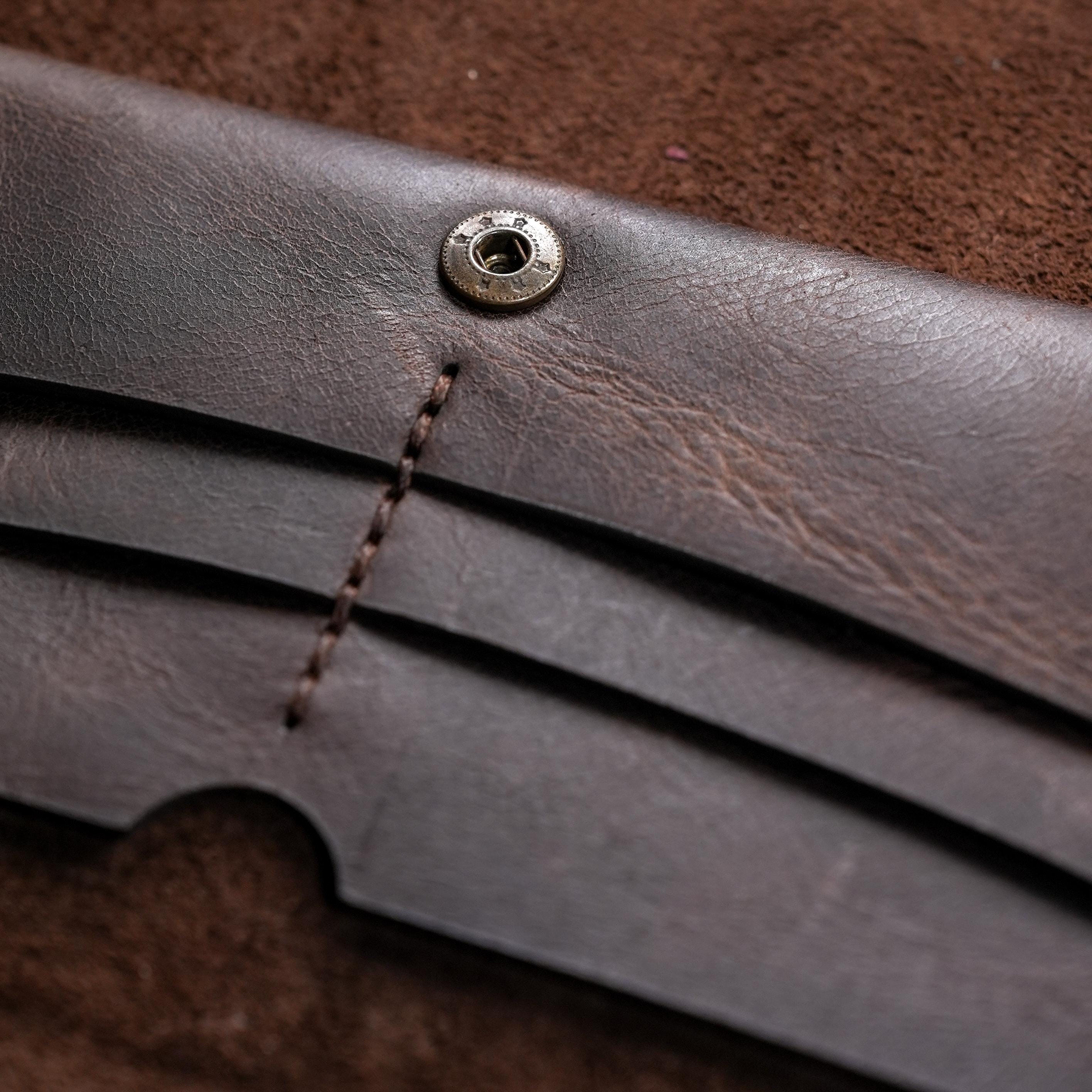 Leather Long Wallet / Personalized Name and Logo Engraving / Special Gift for Loved Ones / Personalized / Monogrammed Wallet