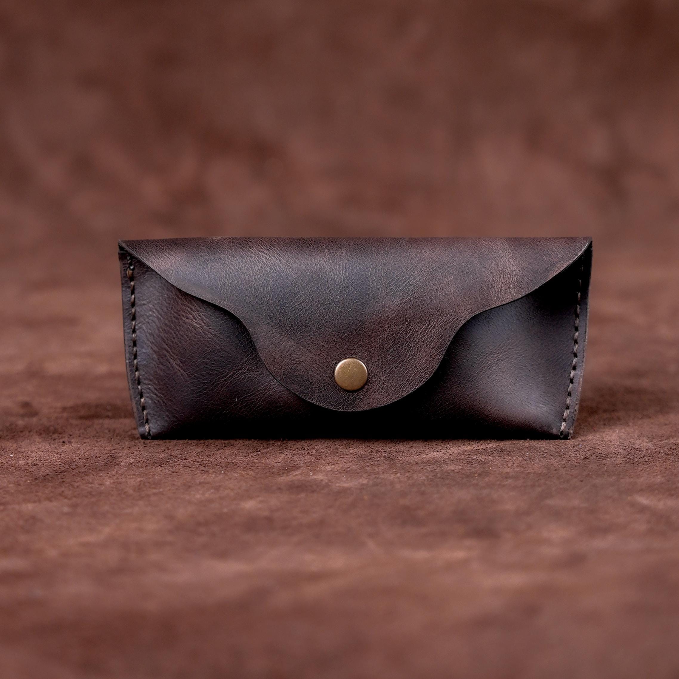 Sunglasses Case / Handmade Leather Sunnies Case / Sunglasses Holder / Full Grain Leather Glasses Sleeve / Ray Ban Case  / Genuine Leather