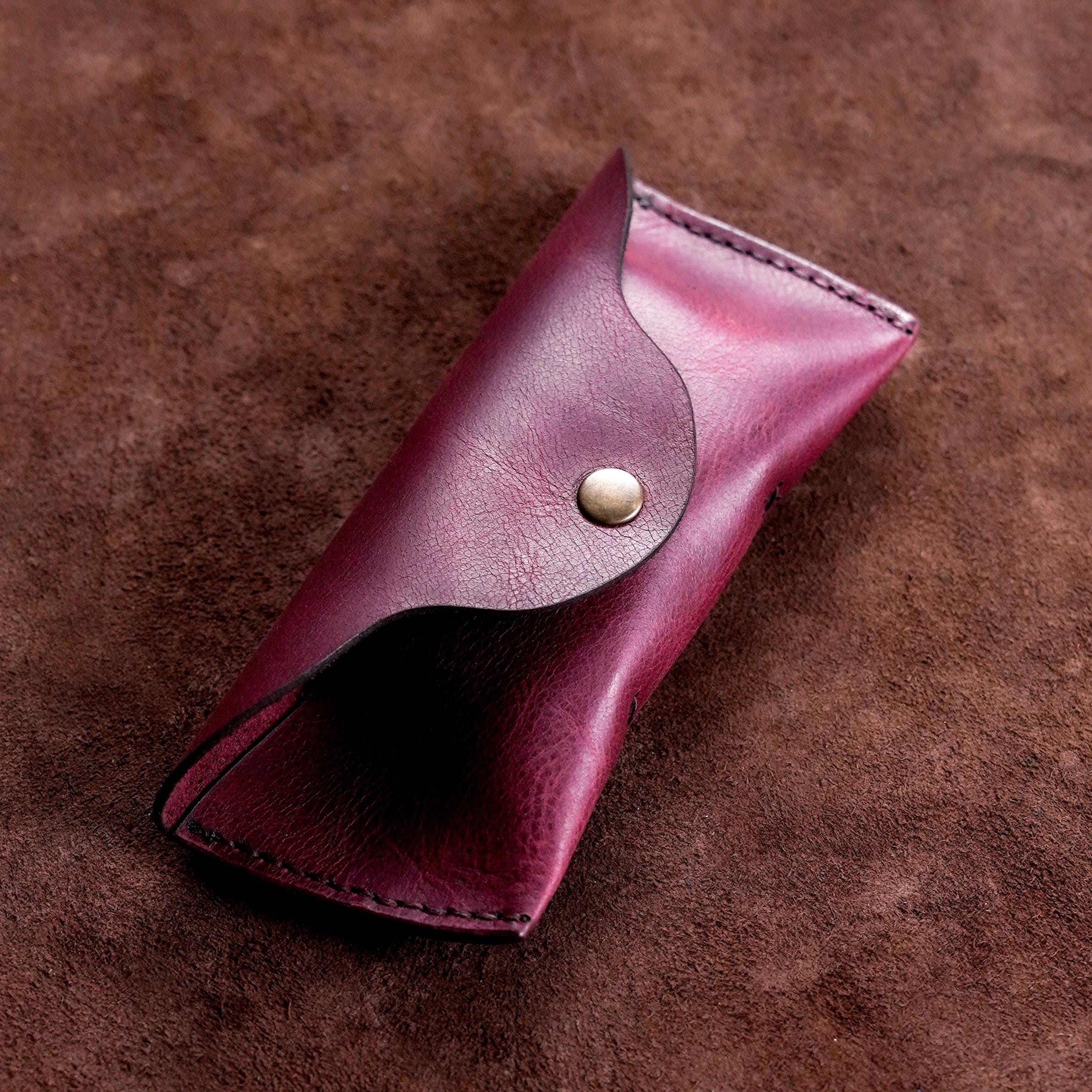 Sunglasses Case / Handmade Leather Sunnies Case / Sunglasses Holder / Full Grain Leather Glasses Sleeve / Ray Ban Case  / Genuine Leather